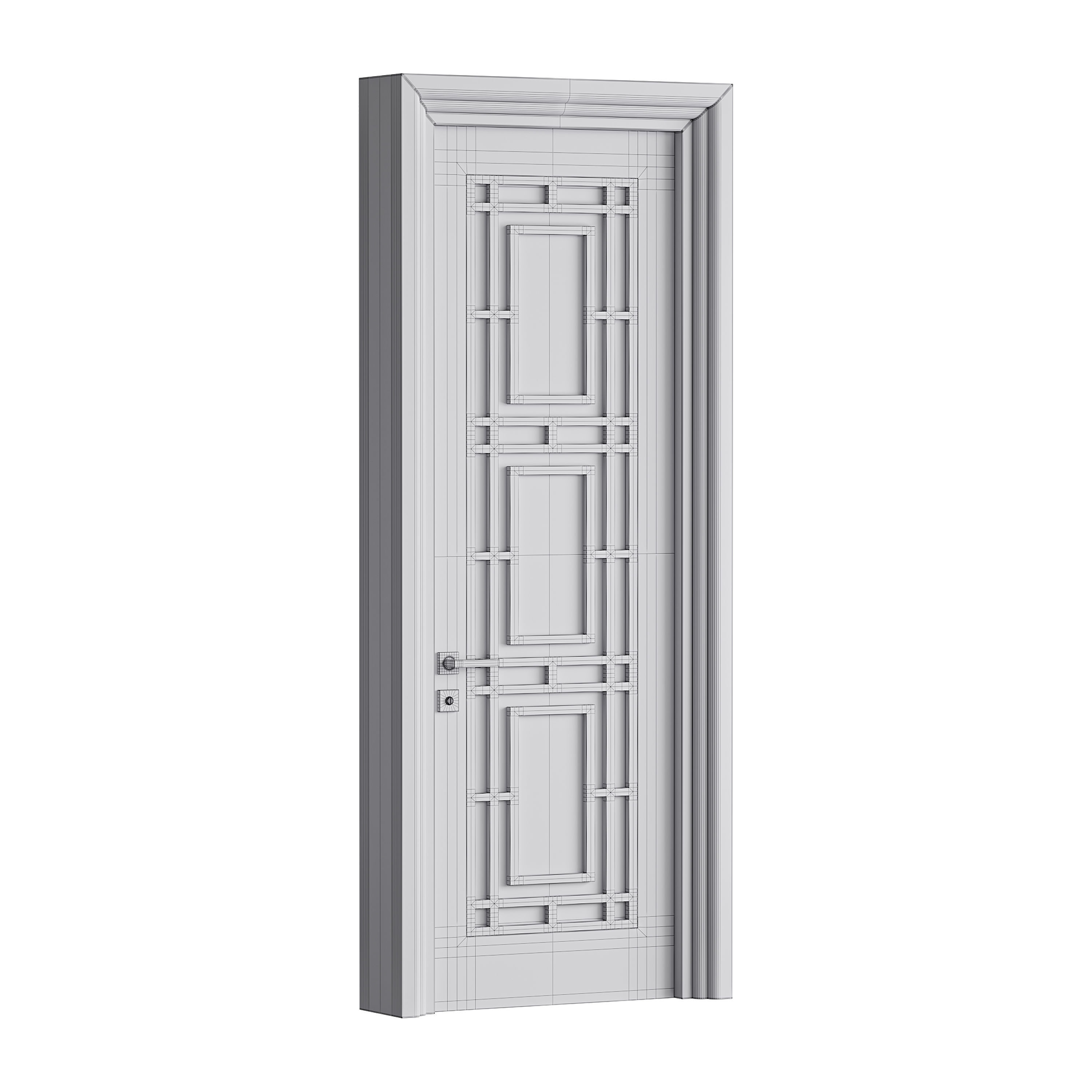 Modern entrance door 11 3D model_13