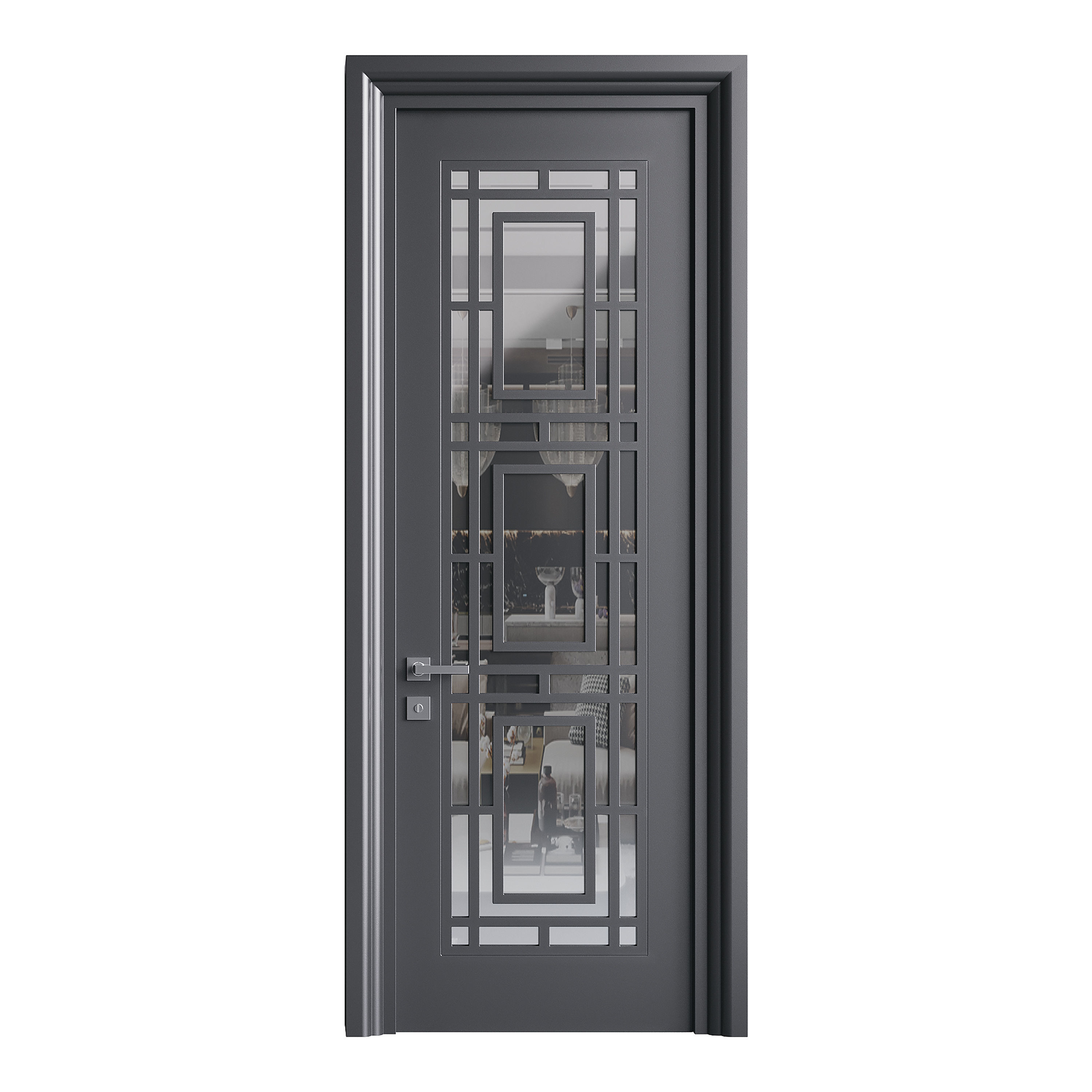 Modern entrance door 11 3D model_4