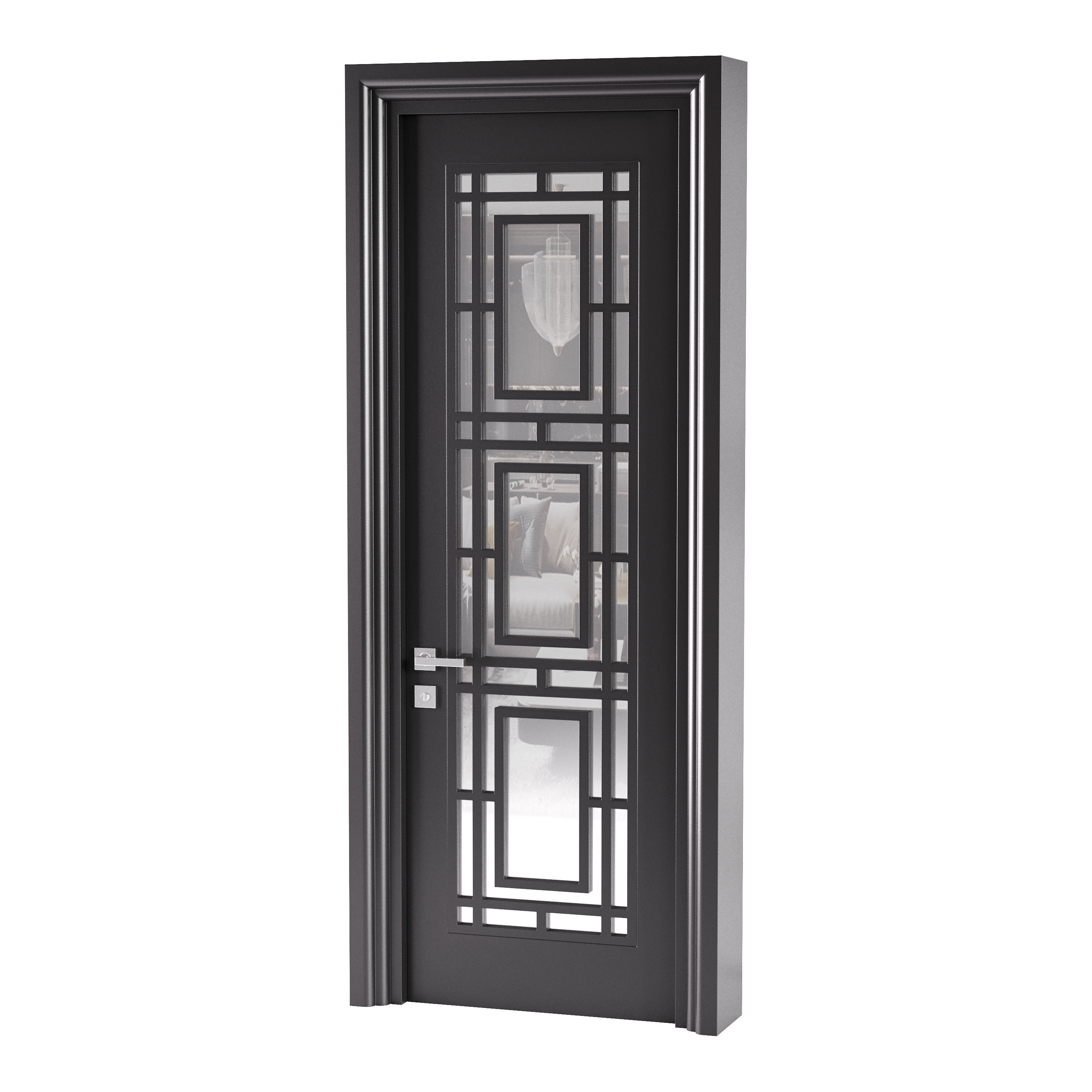 Modern entrance door 11 3D model_3