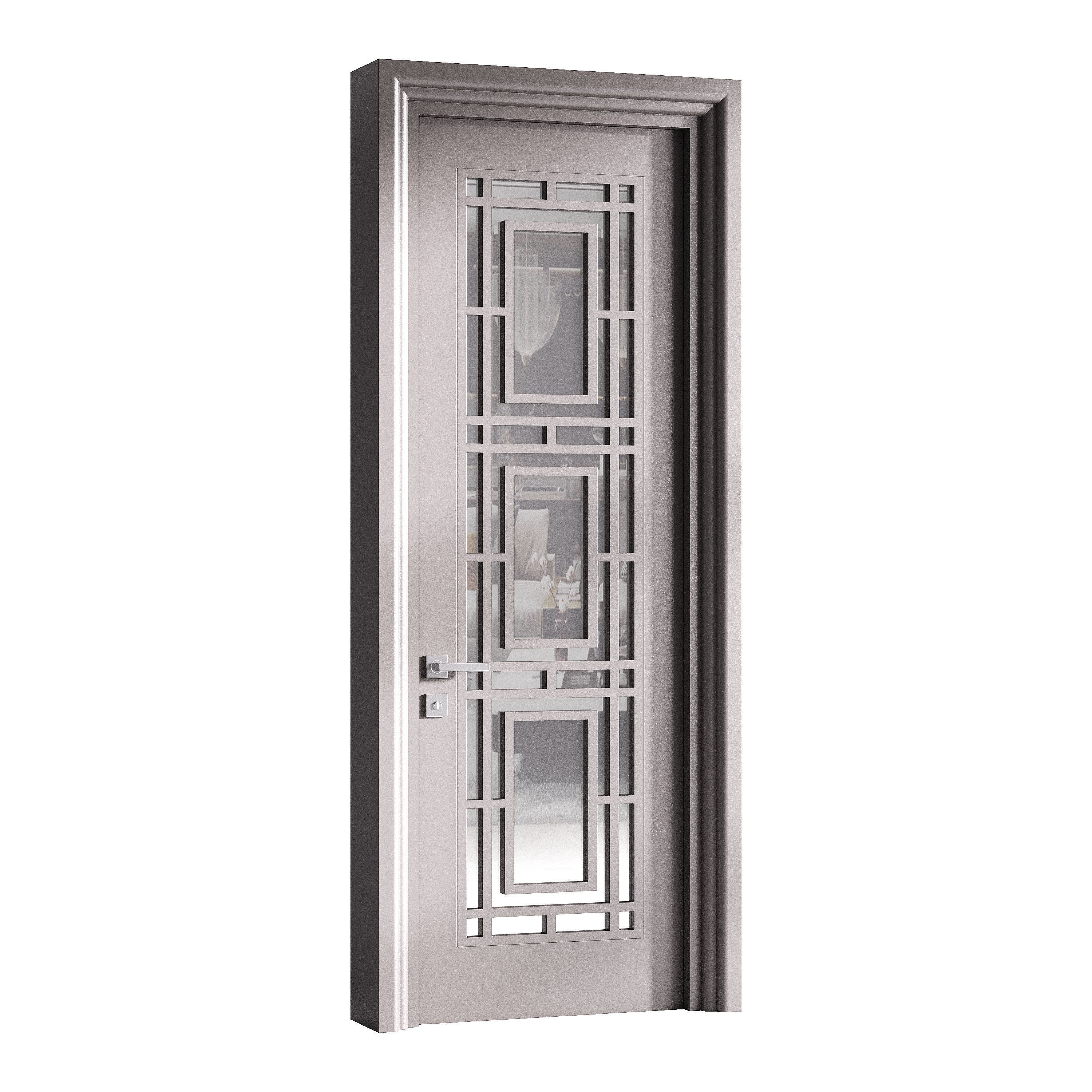 Modern entrance door 11 3D model_12