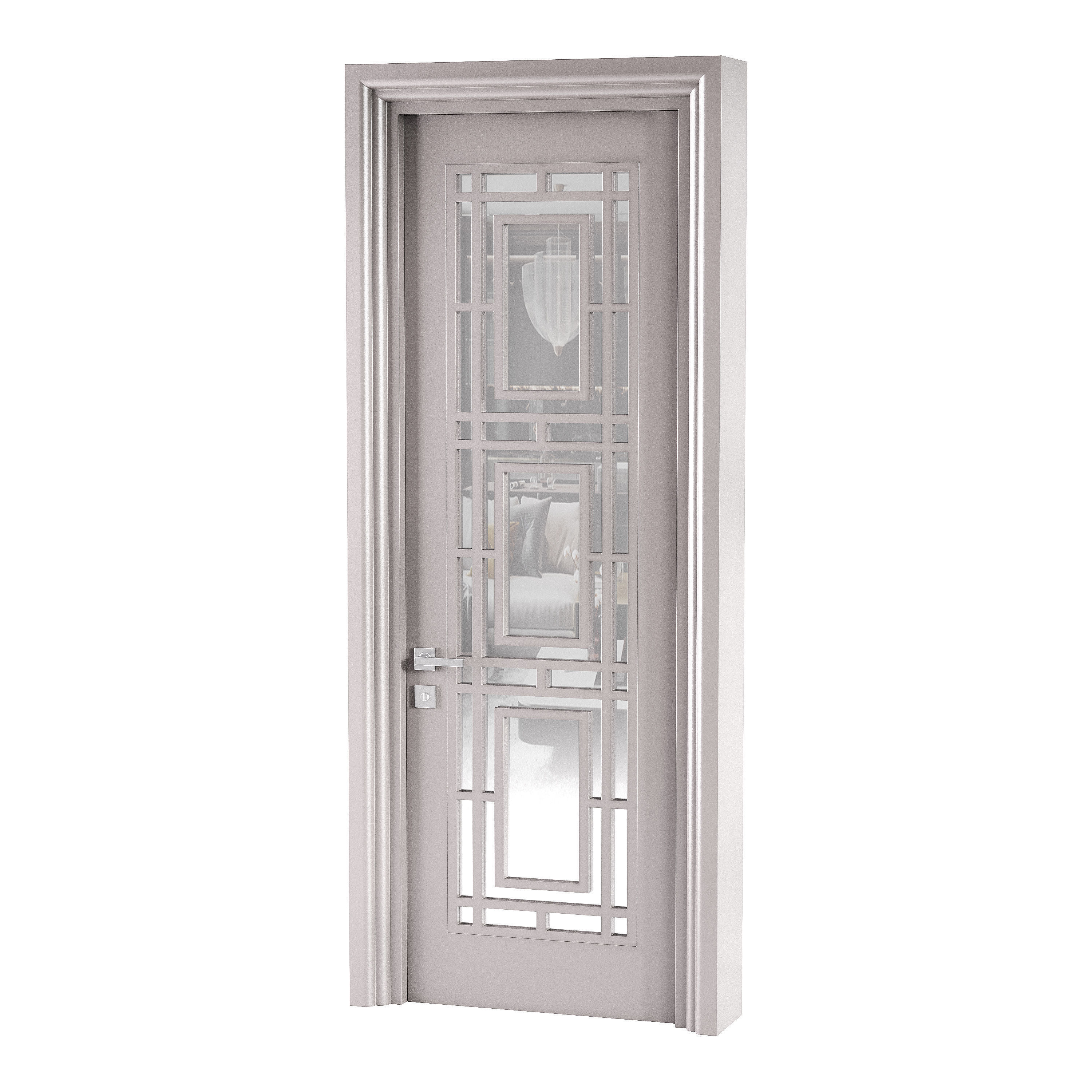 Modern entrance door 11 3D model_10