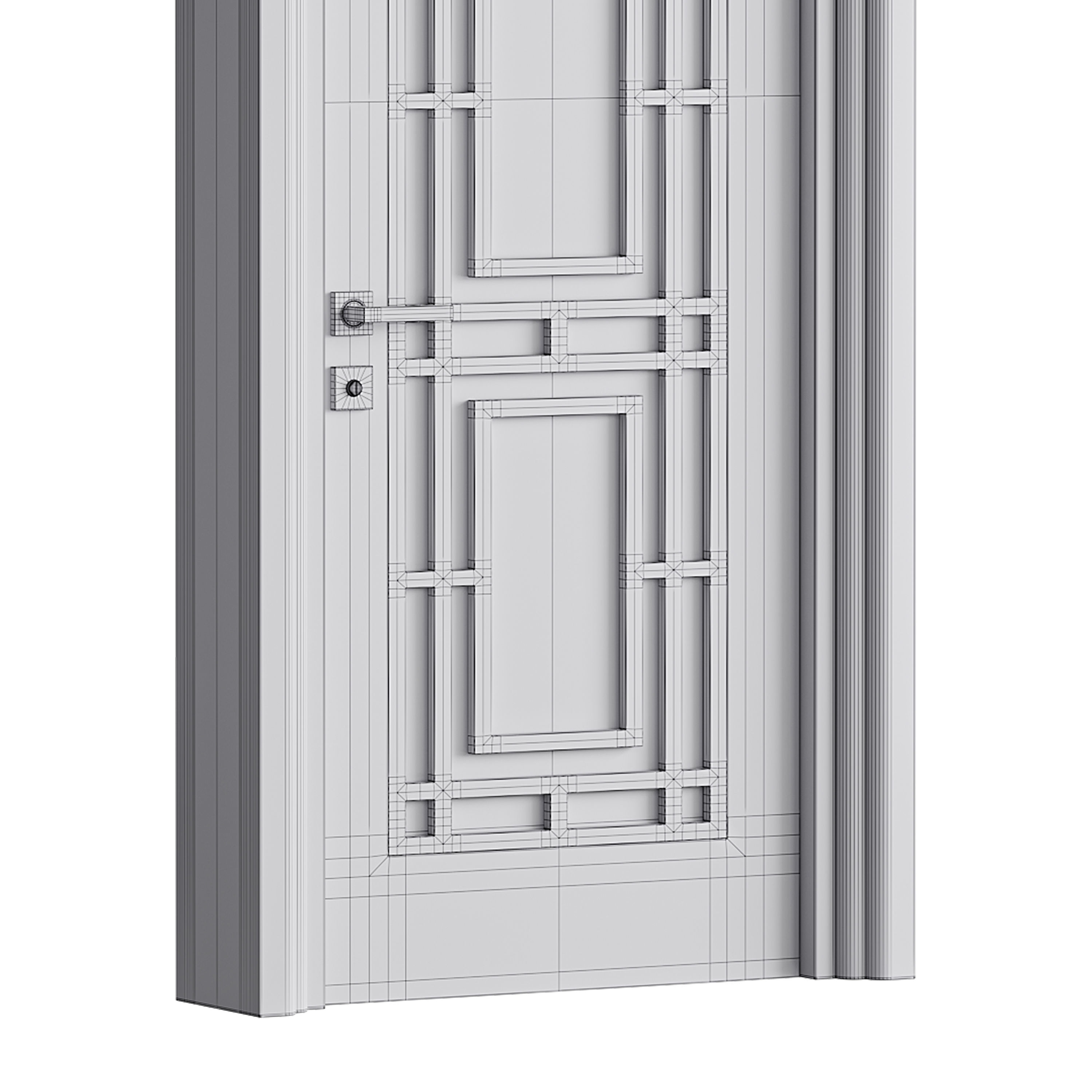Modern entrance door 11 3D model_14