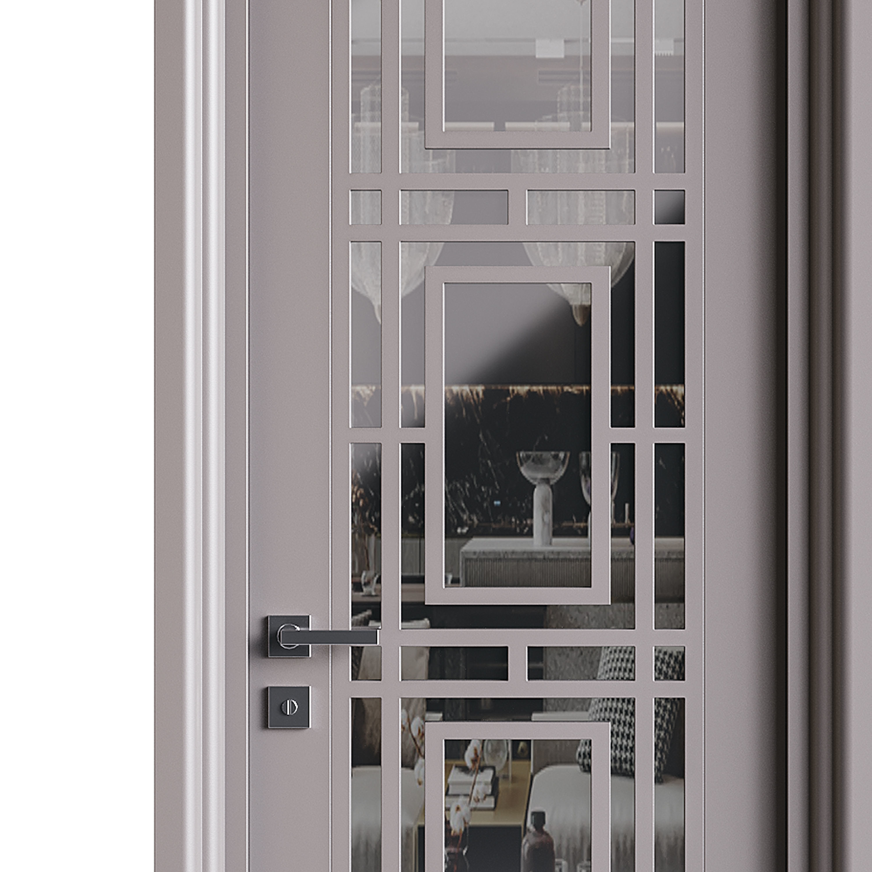 Modern entrance door 11 3D model_8