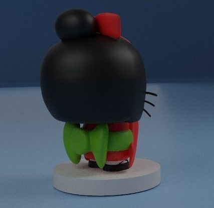 Hello kitty  Statue - Halloween Edition - Gueixa 3D print model_3