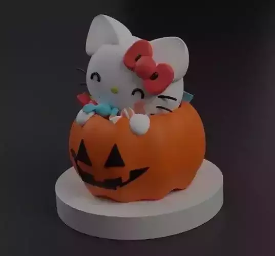 Hello kitty Statue - Halloween Edition - pumpkin