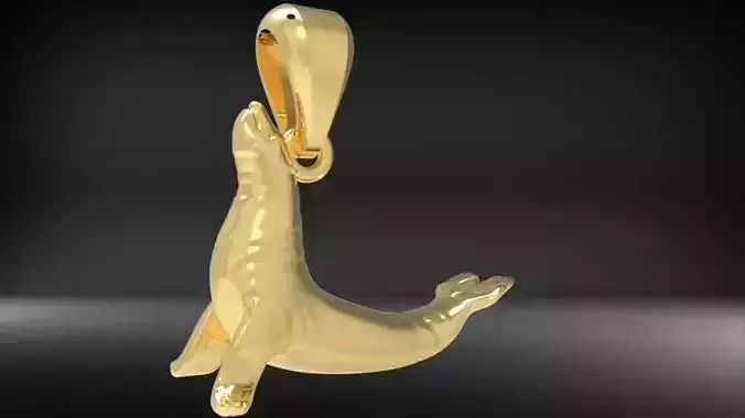  Seal 3D Pendant Charm Bracelet Necklace Jewelry