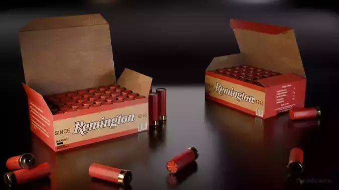 12 Gauge Shotgun Ammo - Game Ready 3D Asset