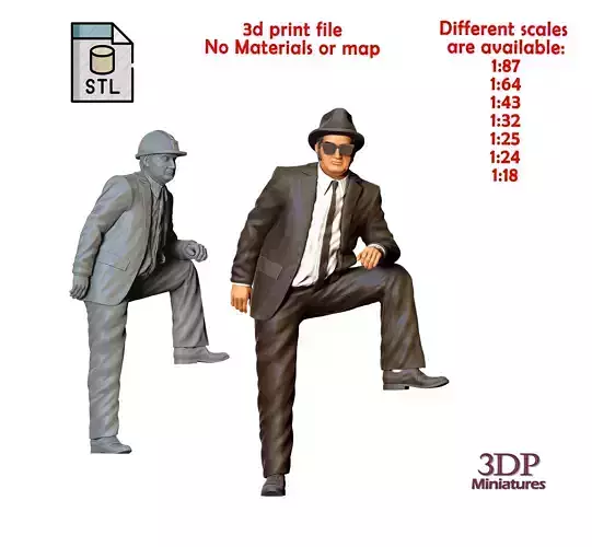 N1 The Blues Brothers Jake Blues 3D print model