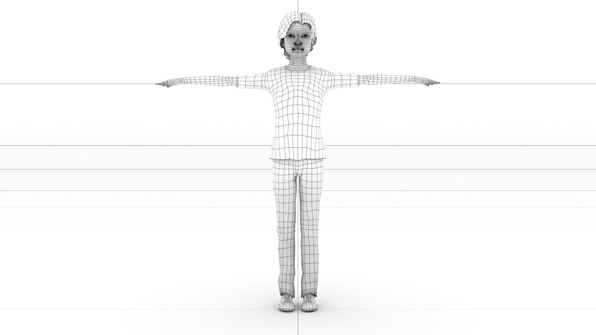 laos Toon Male Teen 2 Low-poly 3D model_5