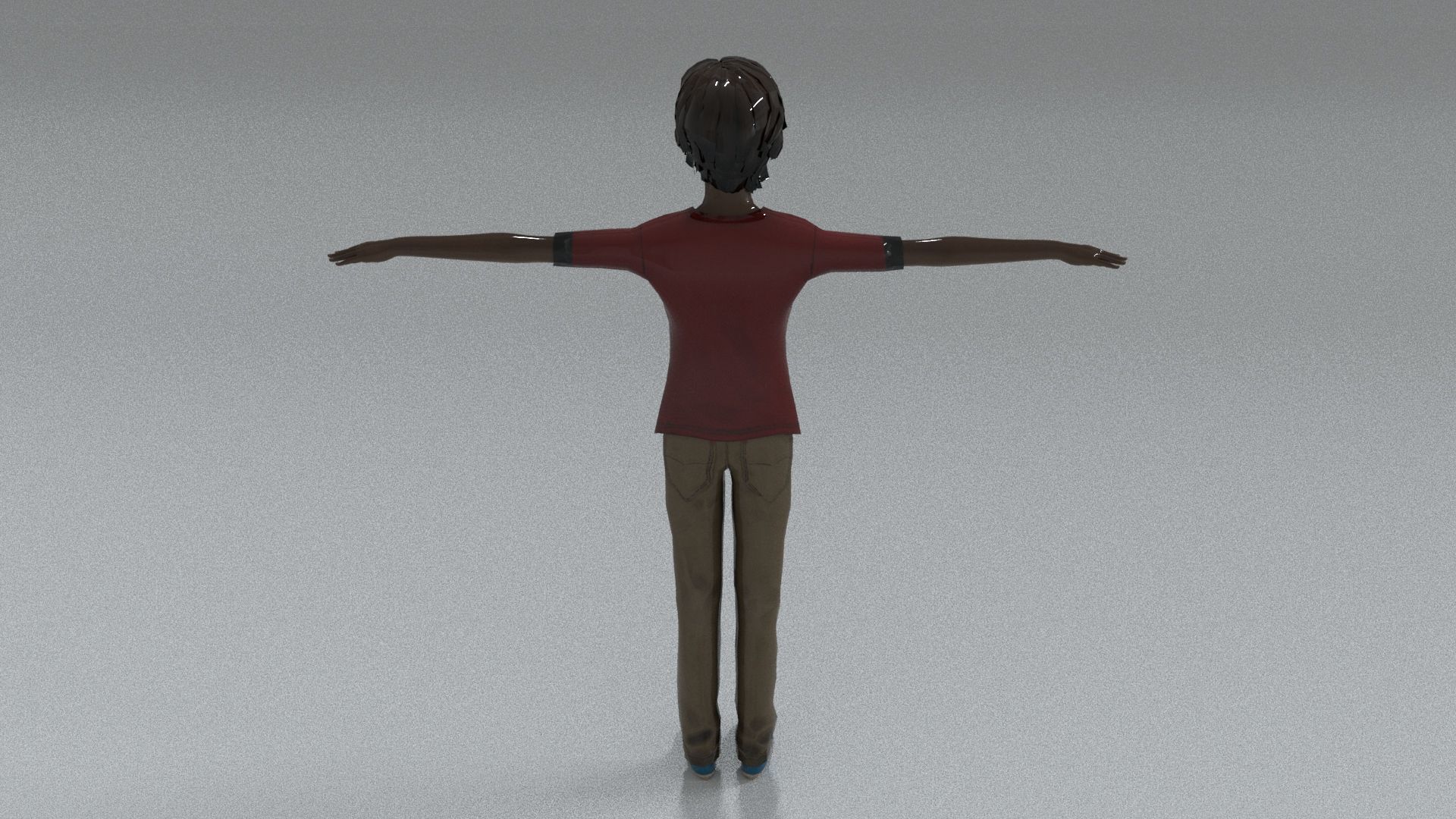 laos Toon Male Teen 2 Low-poly 3D model_3