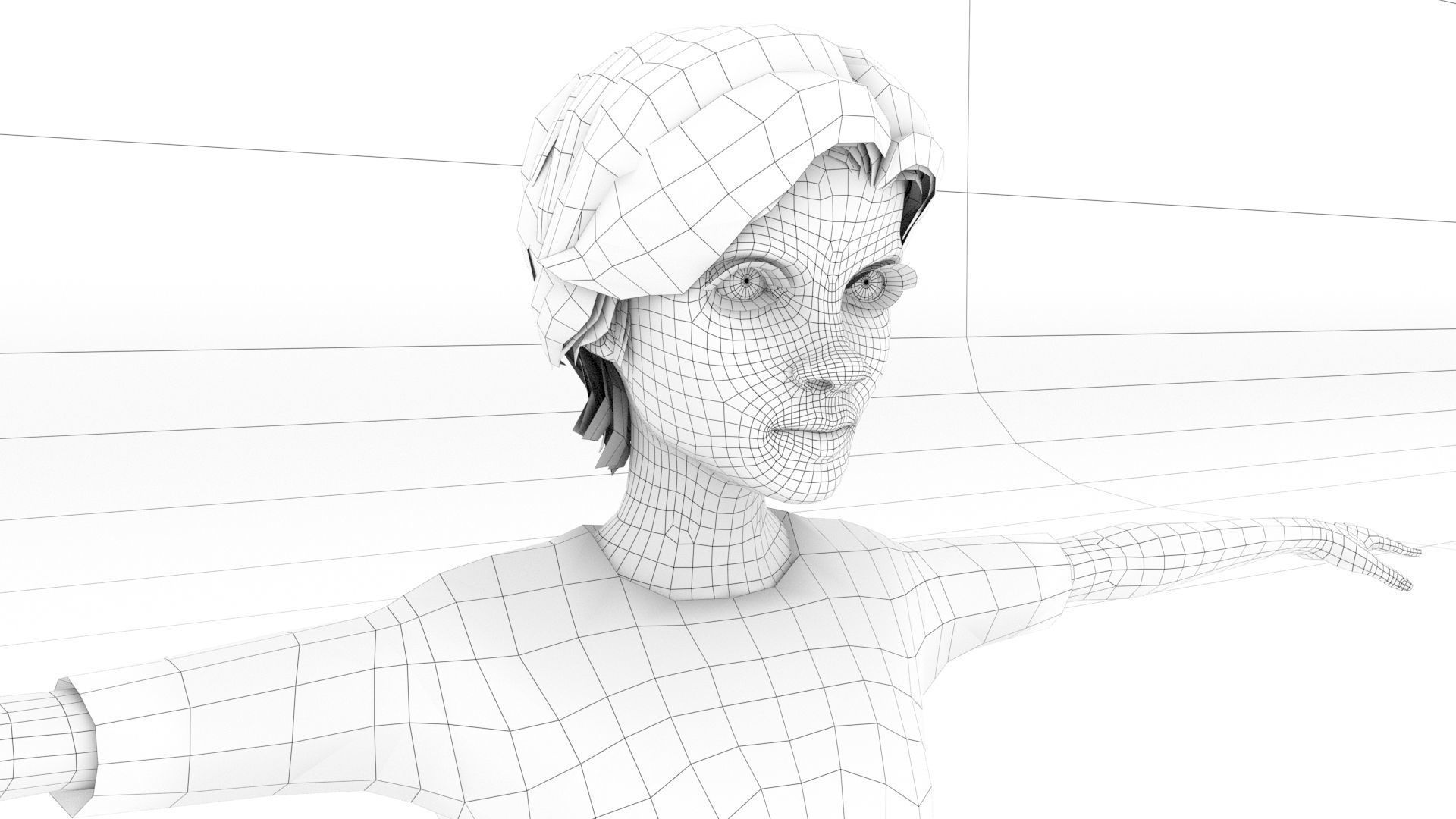 laos Toon Male Teen 2 Low-poly 3D model_9