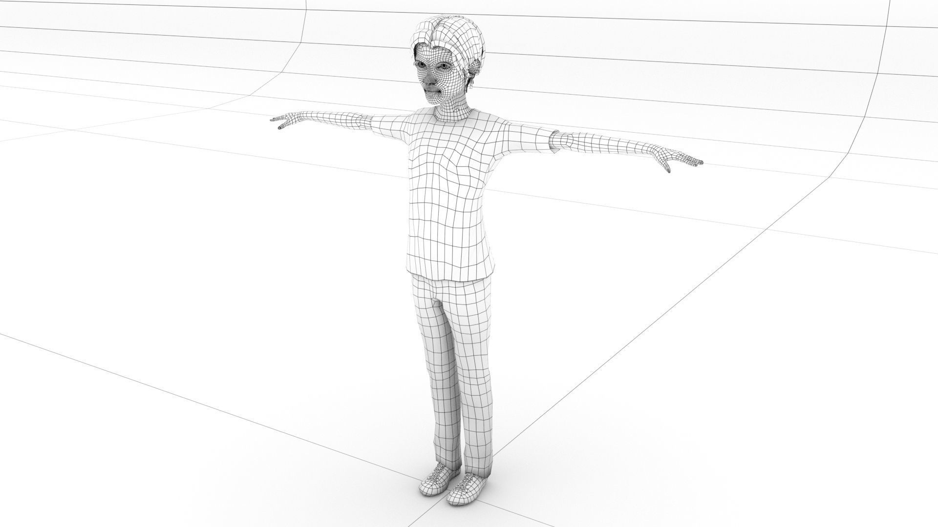 laos Toon Male Teen 2 Low-poly 3D model_7