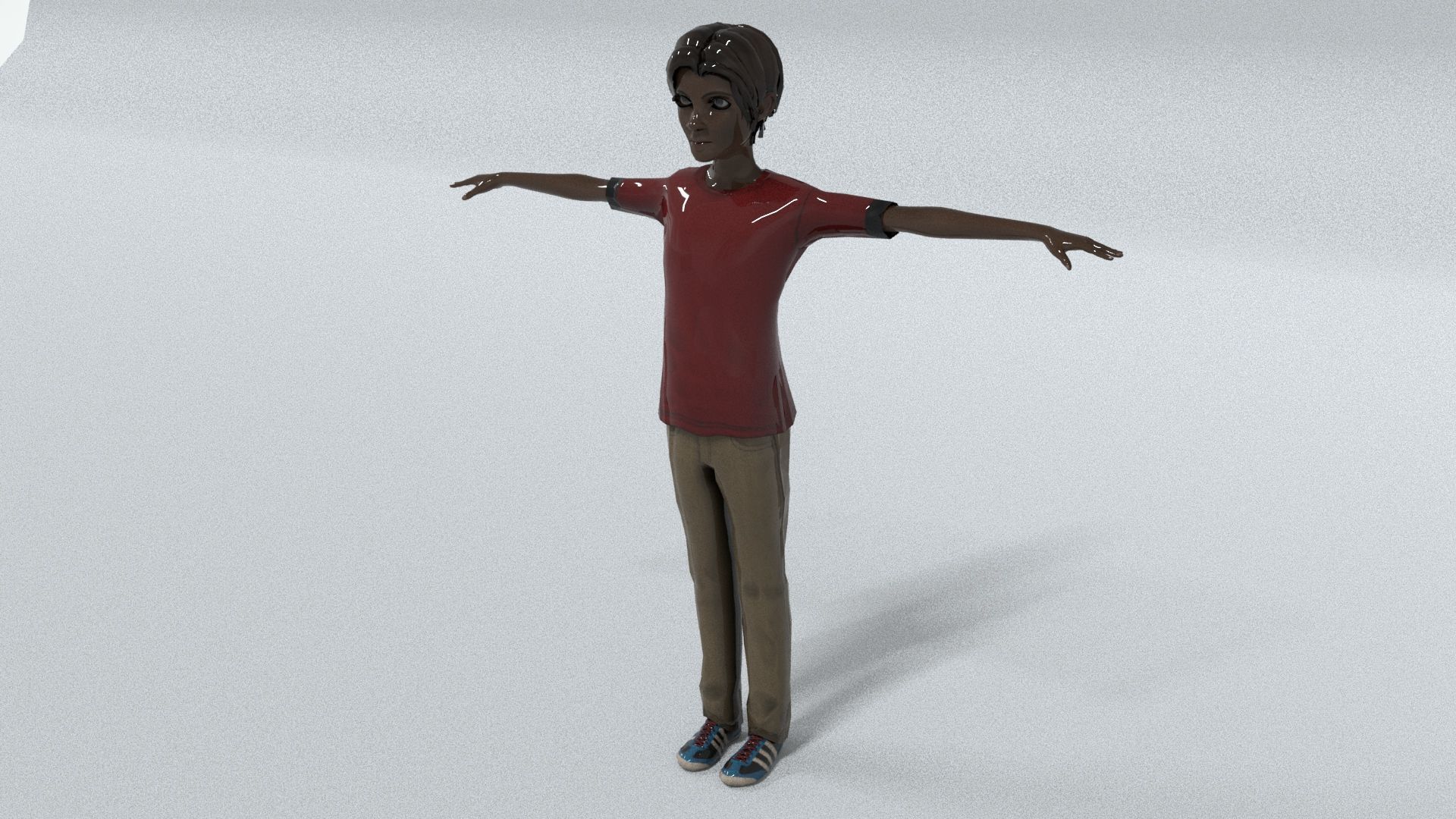 laos Toon Male Teen 2 Low-poly 3D model_2