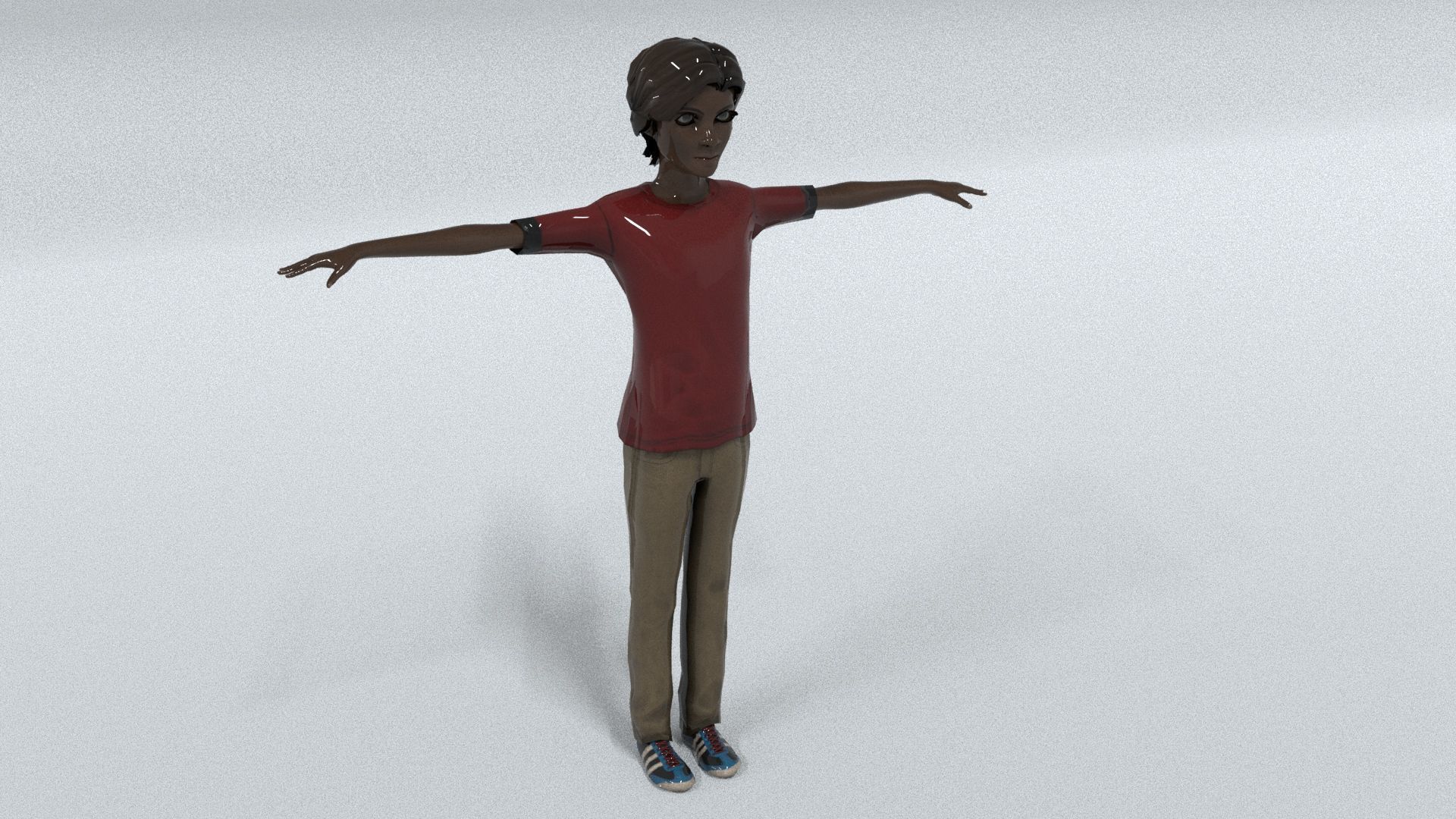 laos Toon Male Teen 2 Low-poly 3D model_1