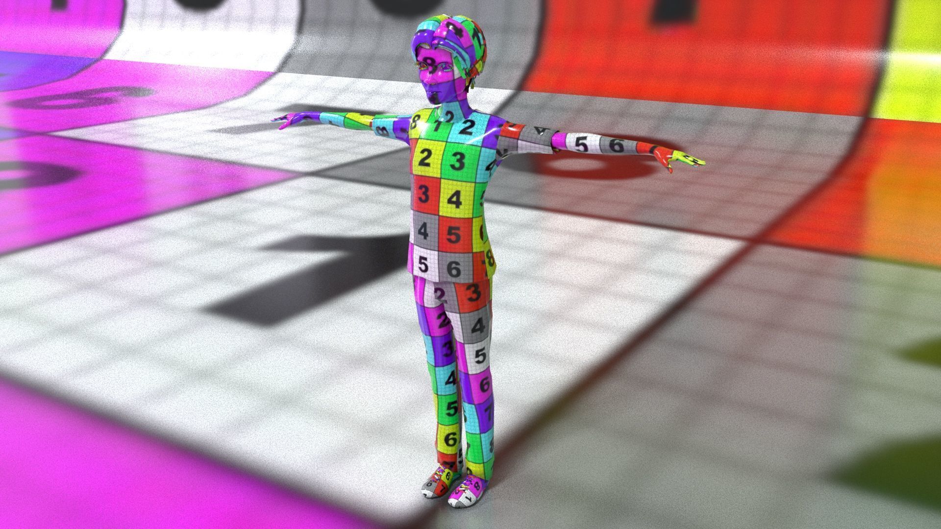 laos Toon Male Teen 2 Low-poly 3D model_12