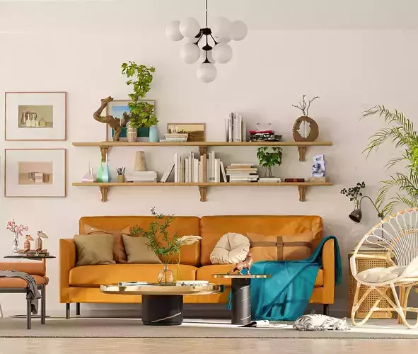 Living Room Interior Scene 3D model