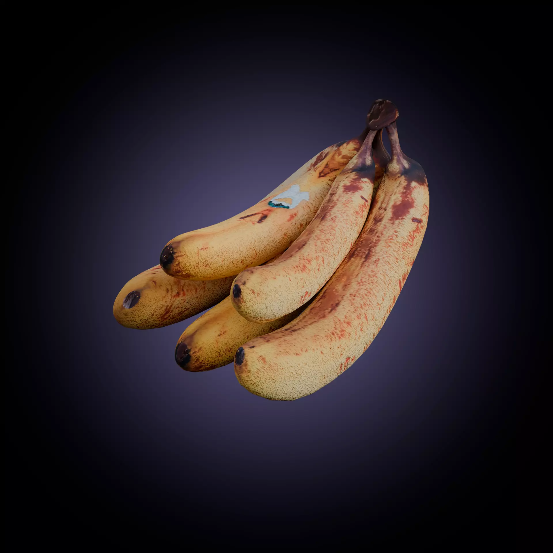 Bunch of bananas 3D model_0