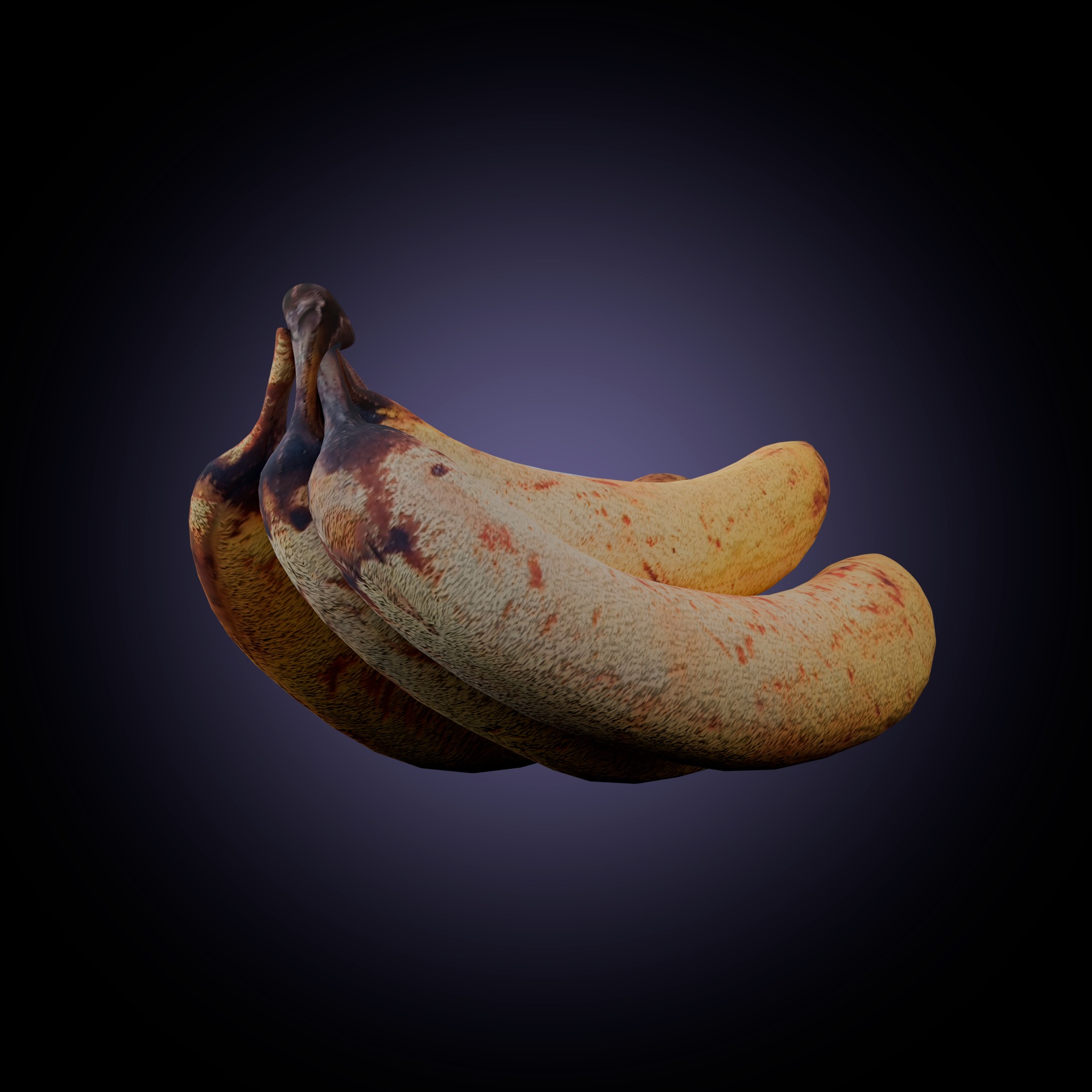 Bunch of bananas 3D model_2