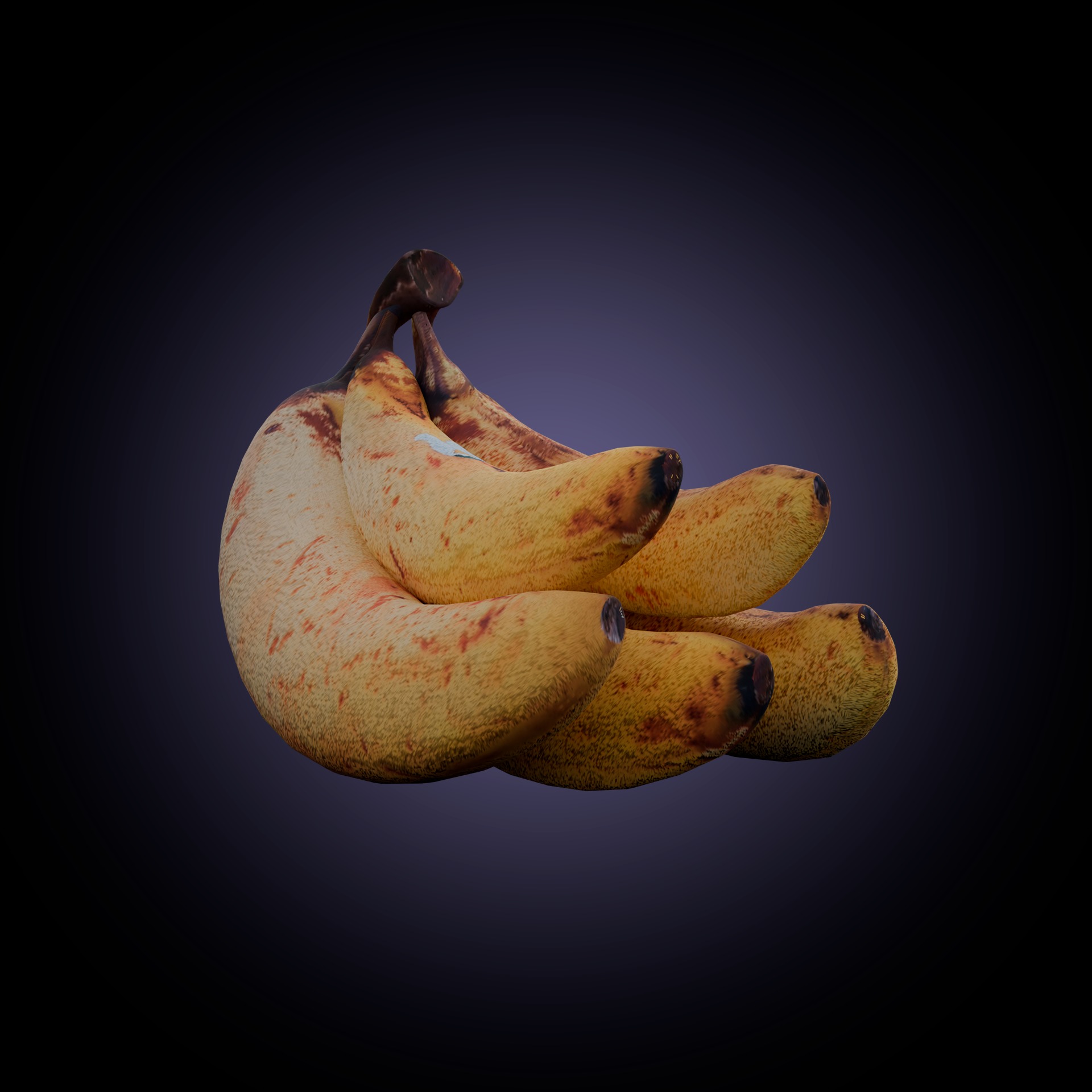 Bunch of bananas 3D model_1