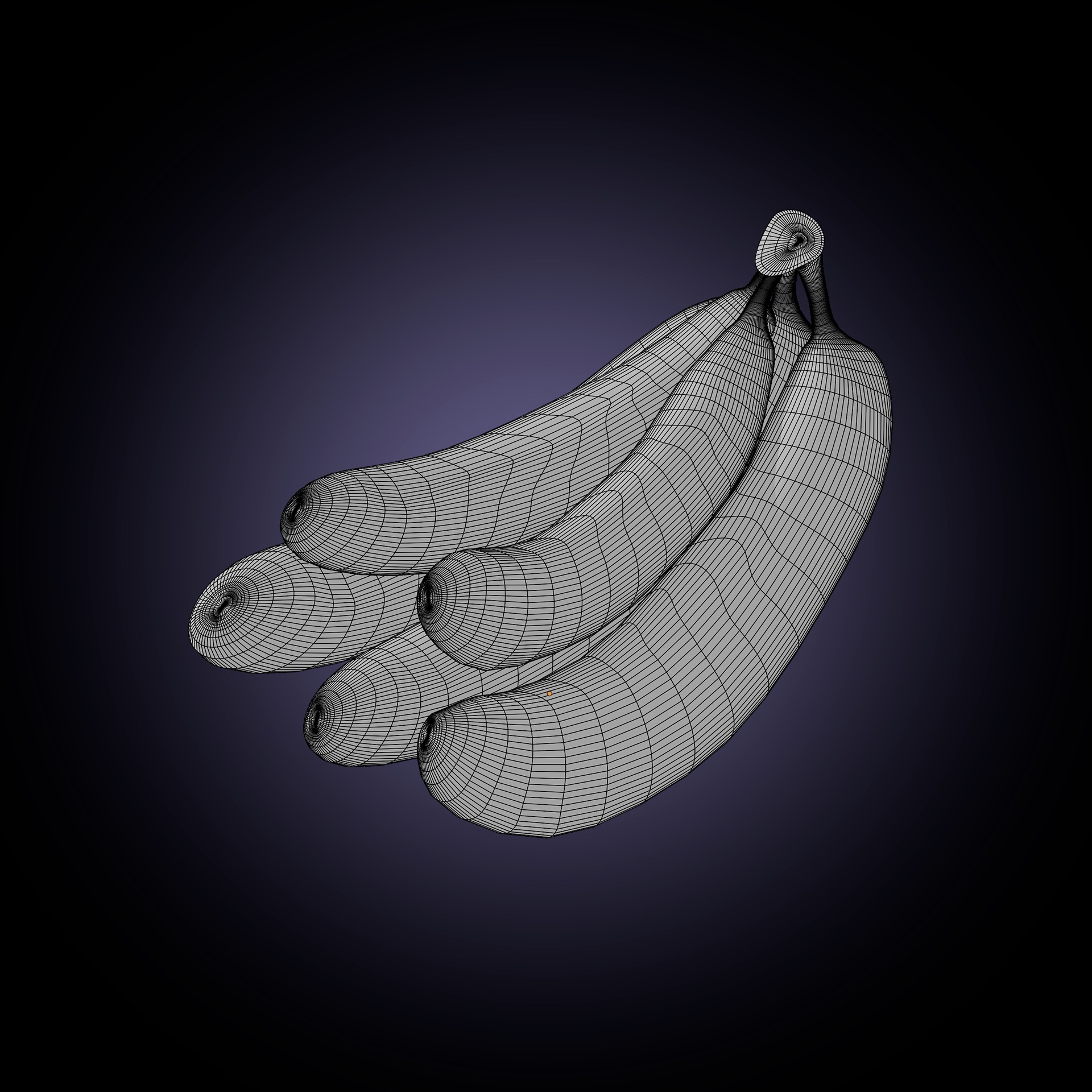 Bunch of bananas 3D model_4