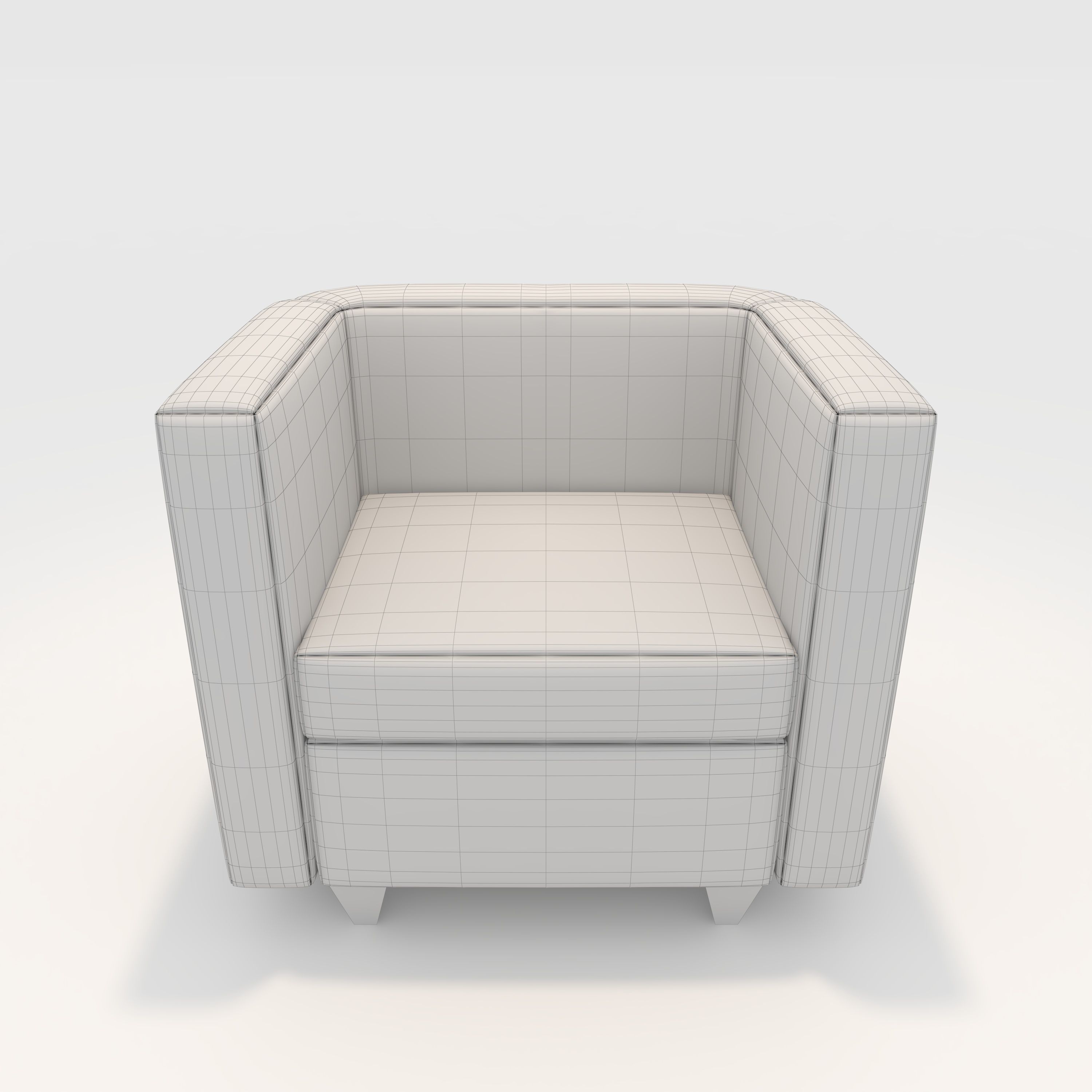 Sofa 1 Seater 4 3D model_3