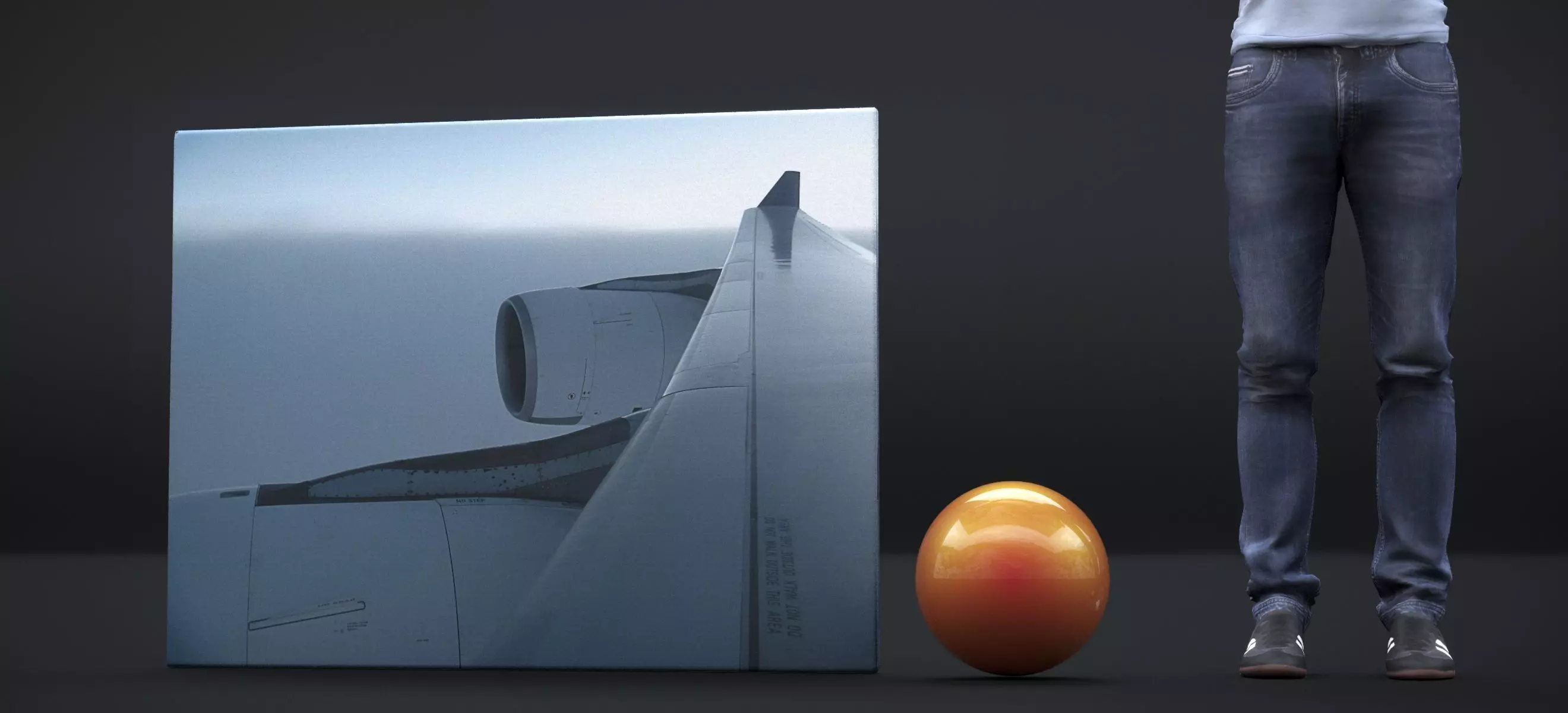 CANVAS PRINT TITLE ABOVE THE CLOUDS 48 X 36 INCH 3D model