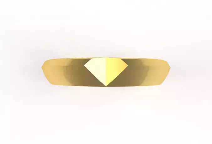 Diamond cut Ring band 3D print model
