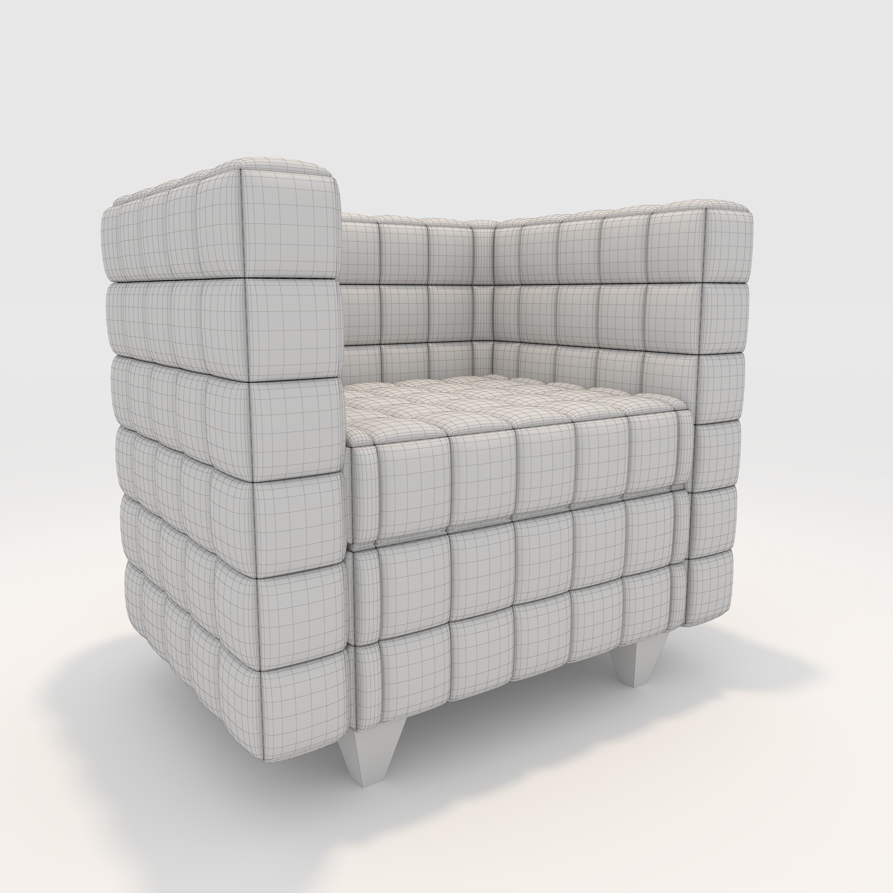 Sofa 1 Seater 7 3D model_7