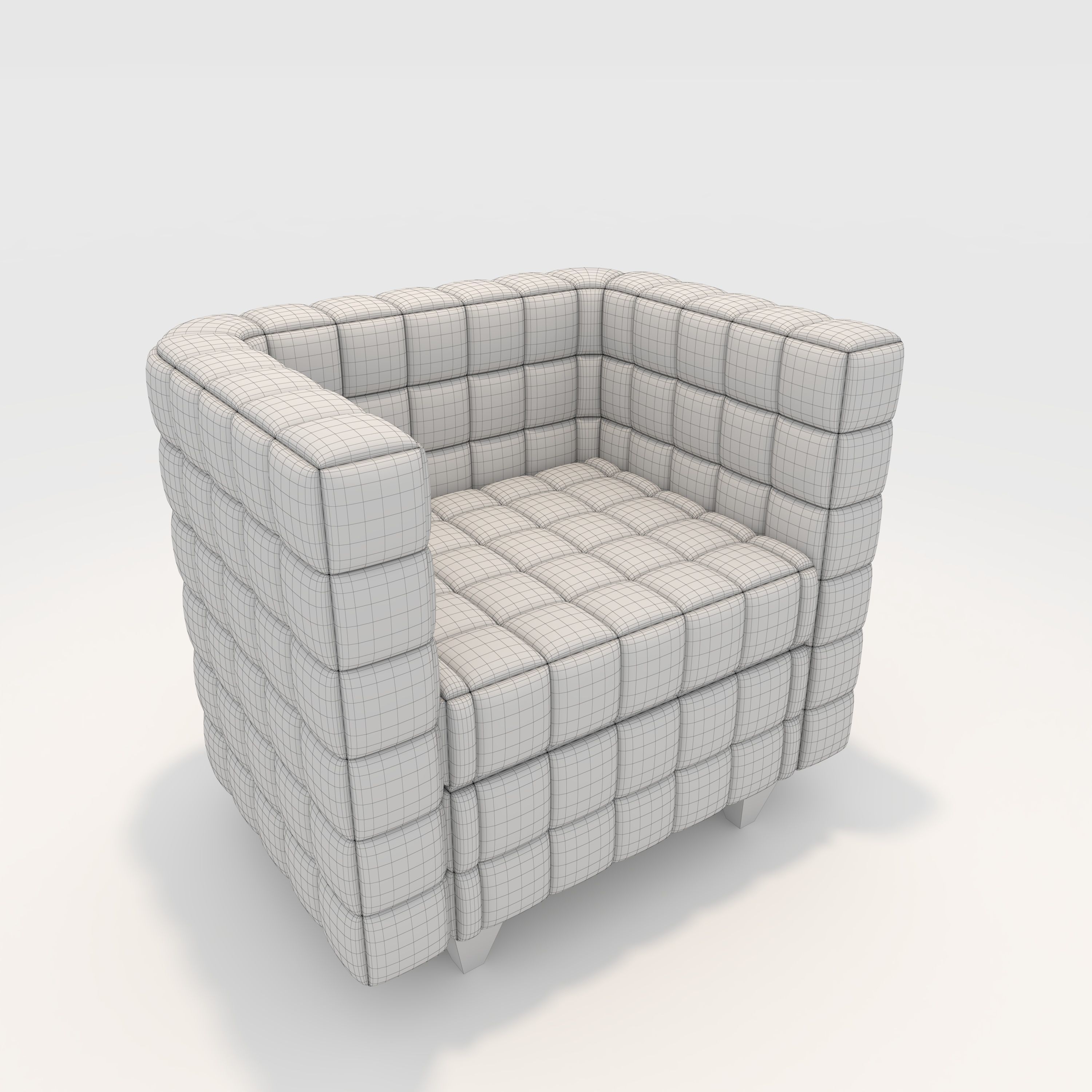 Sofa 1 Seater 7 3D model_1