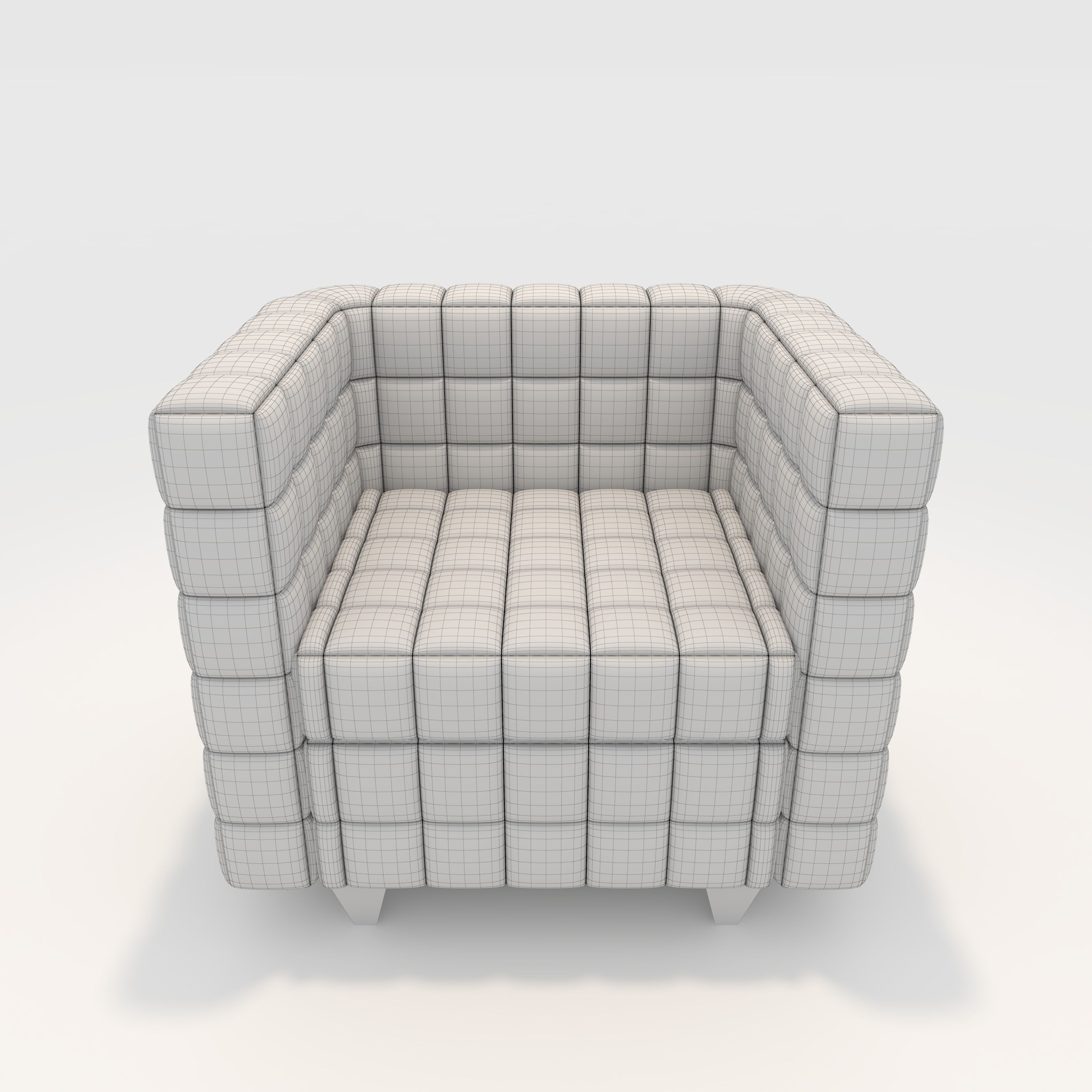 Sofa 1 Seater 7 3D model_3