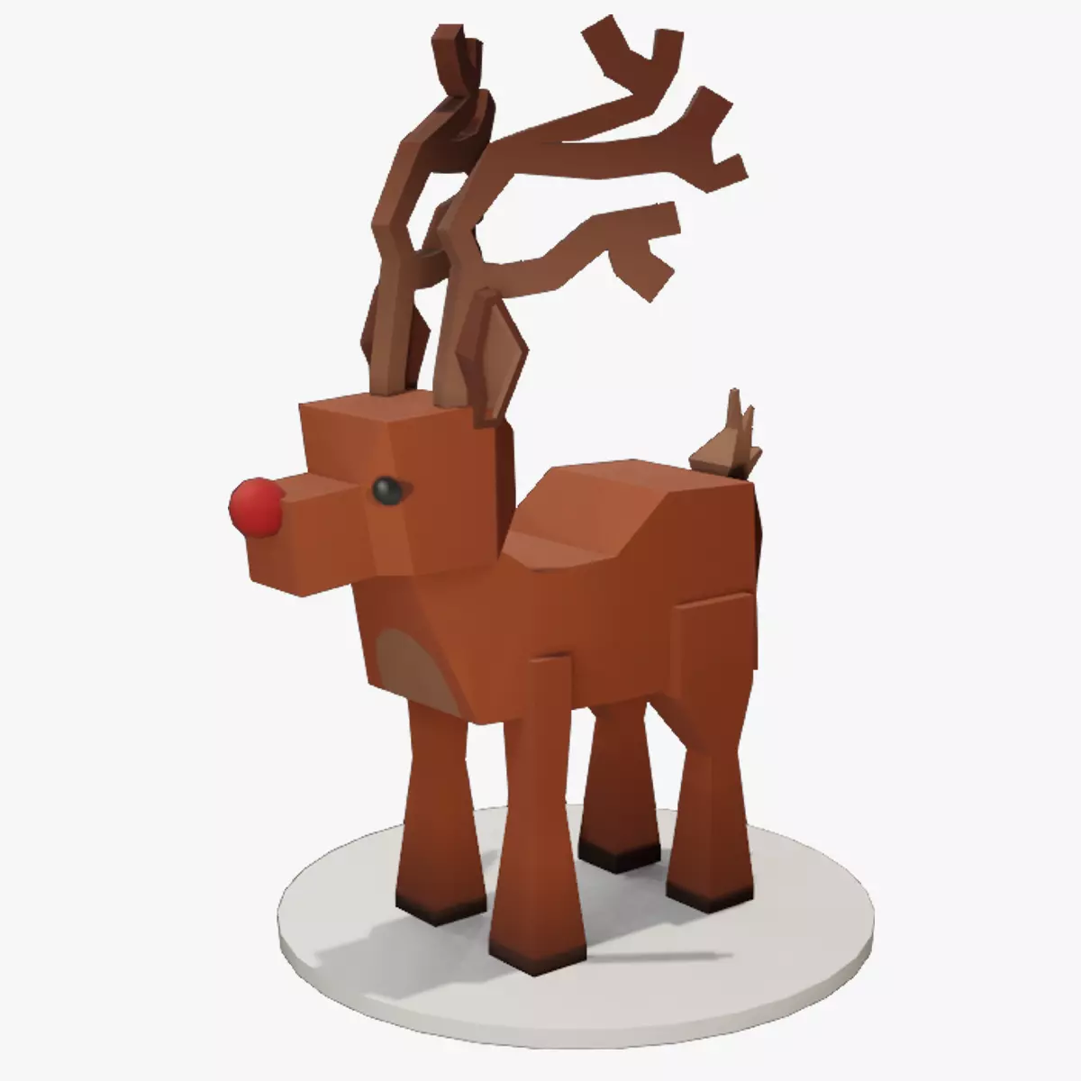 READY TO USE LOWPOLY REINDEER CHARACTER Low-poly 3D model