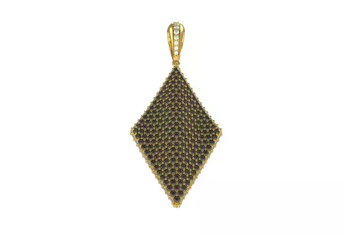 Diamond wave pendant