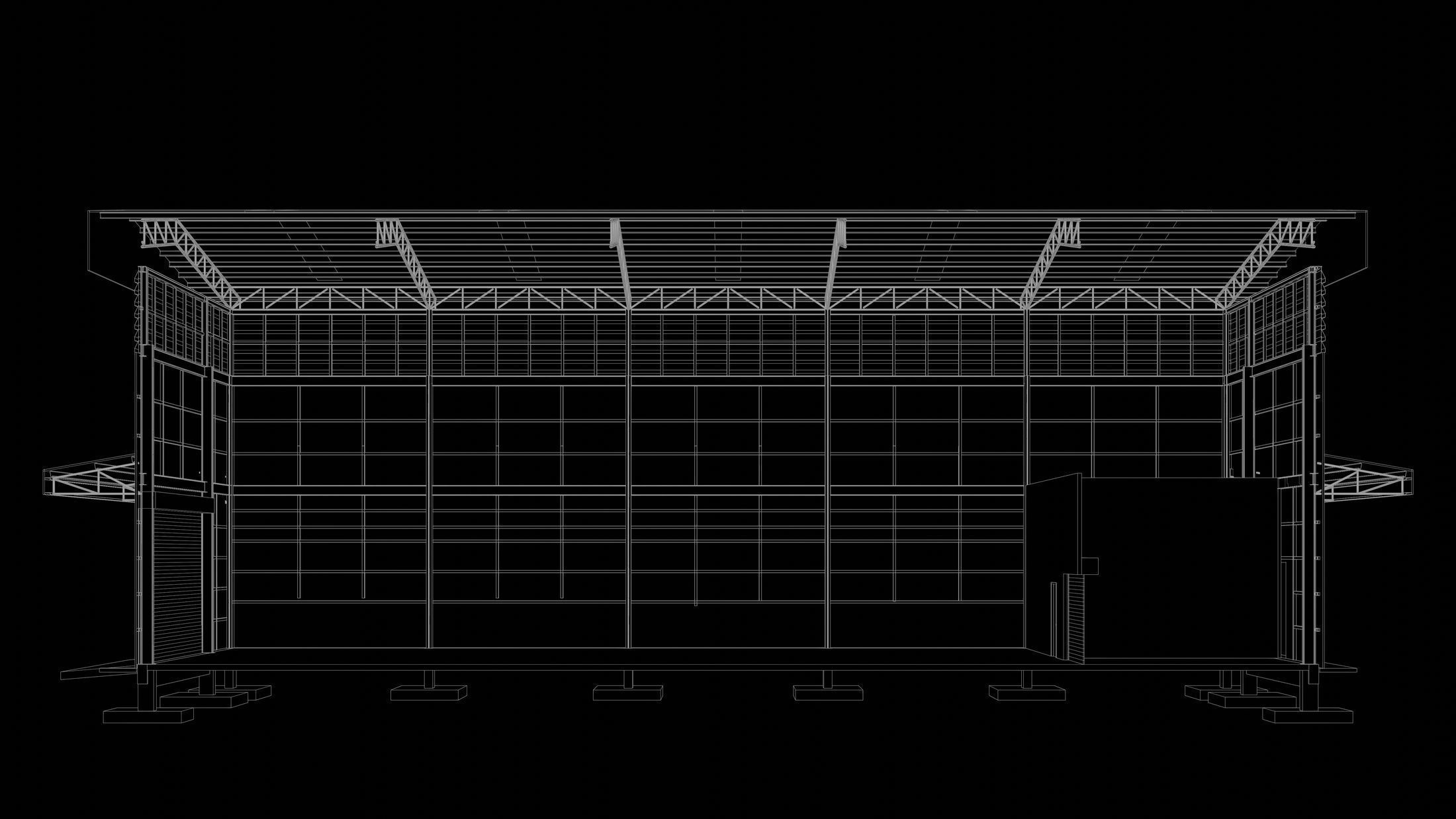 Warehouse in section cut 24i18 3D model_5