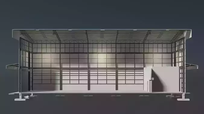 Warehouse in section cut 24i18 3D model