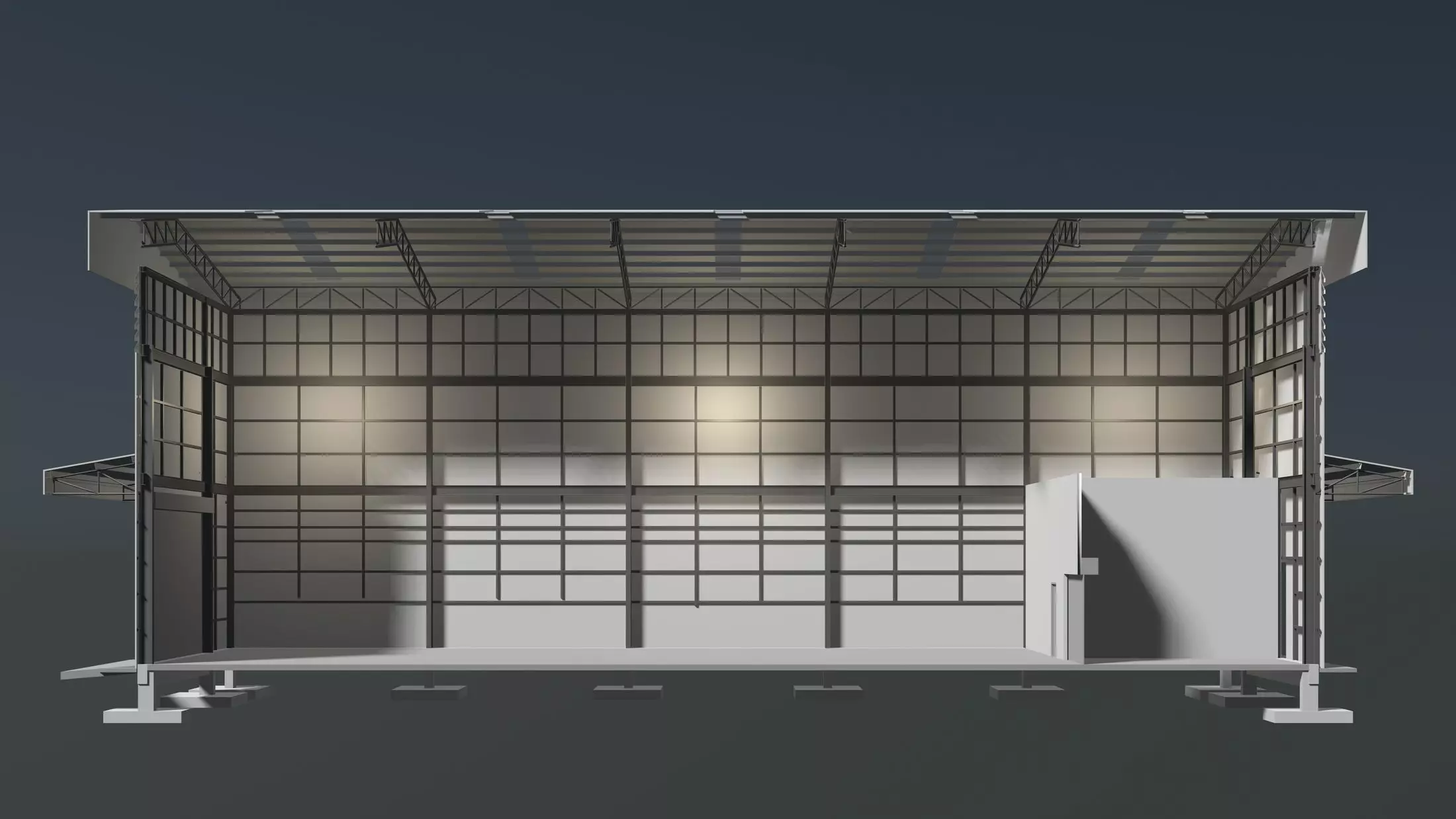 Warehouse in section cut 24i18 3D model_0