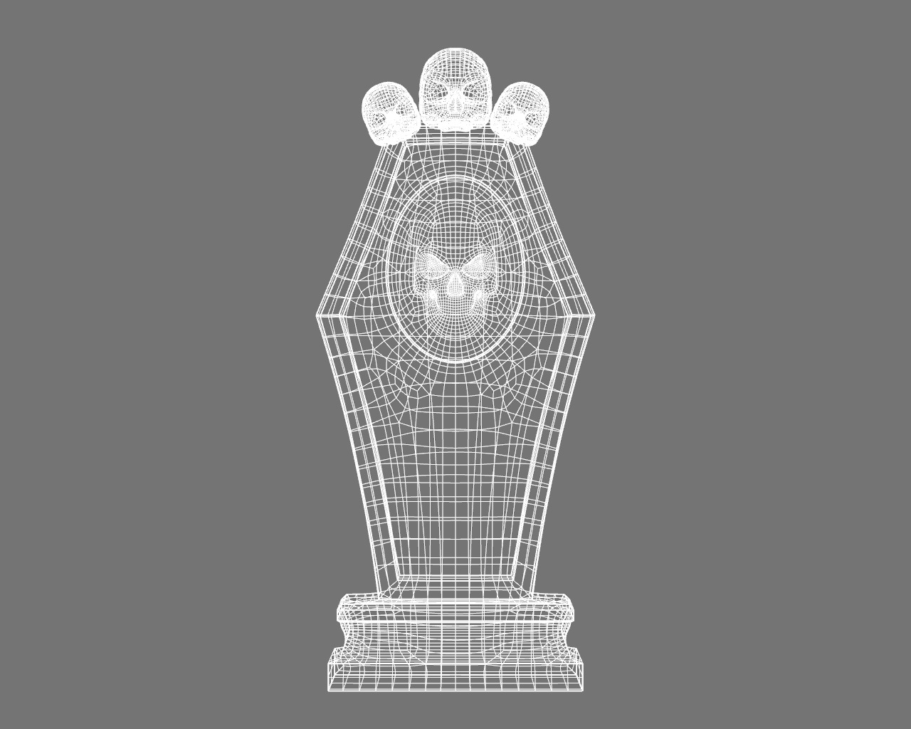 Halloween Tombstone Realistic Low-poly 3D model_15