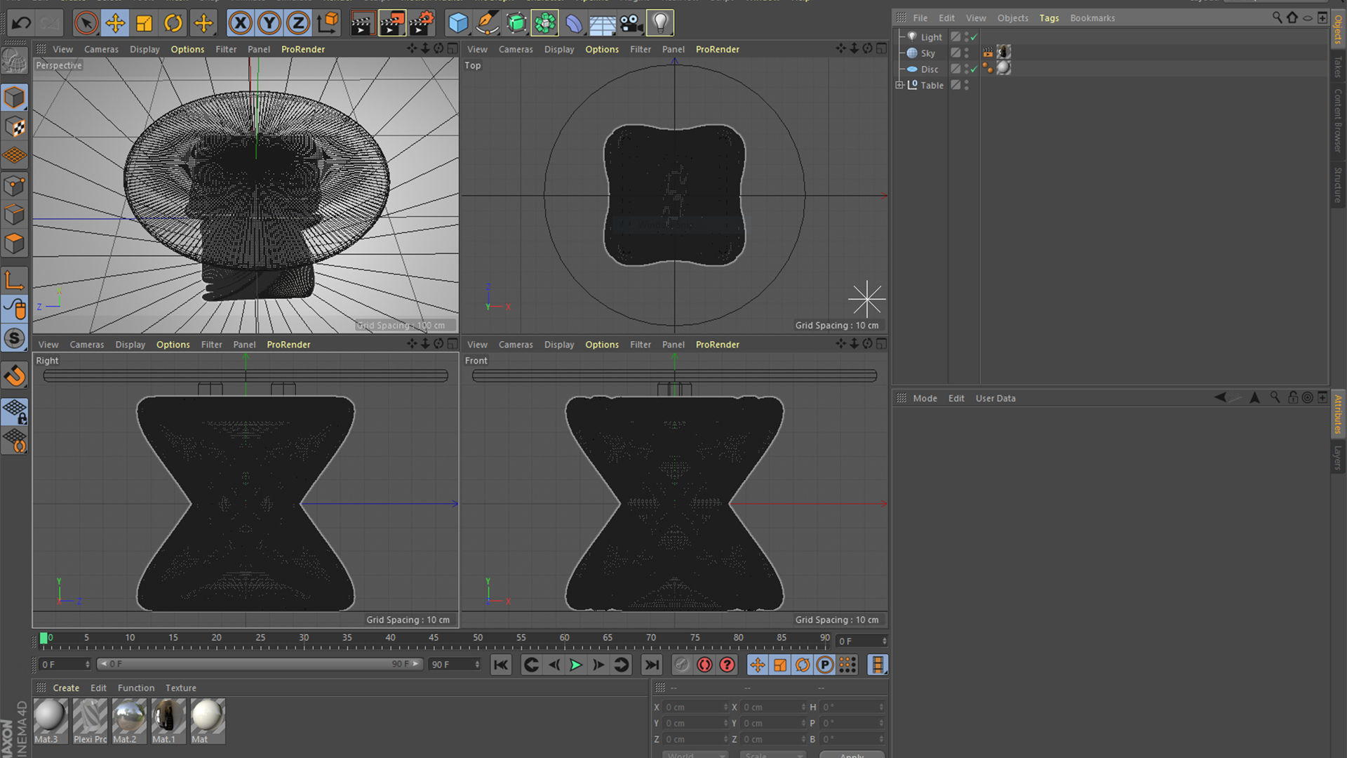 Futuristic Side Table 011 Free 3D model_3