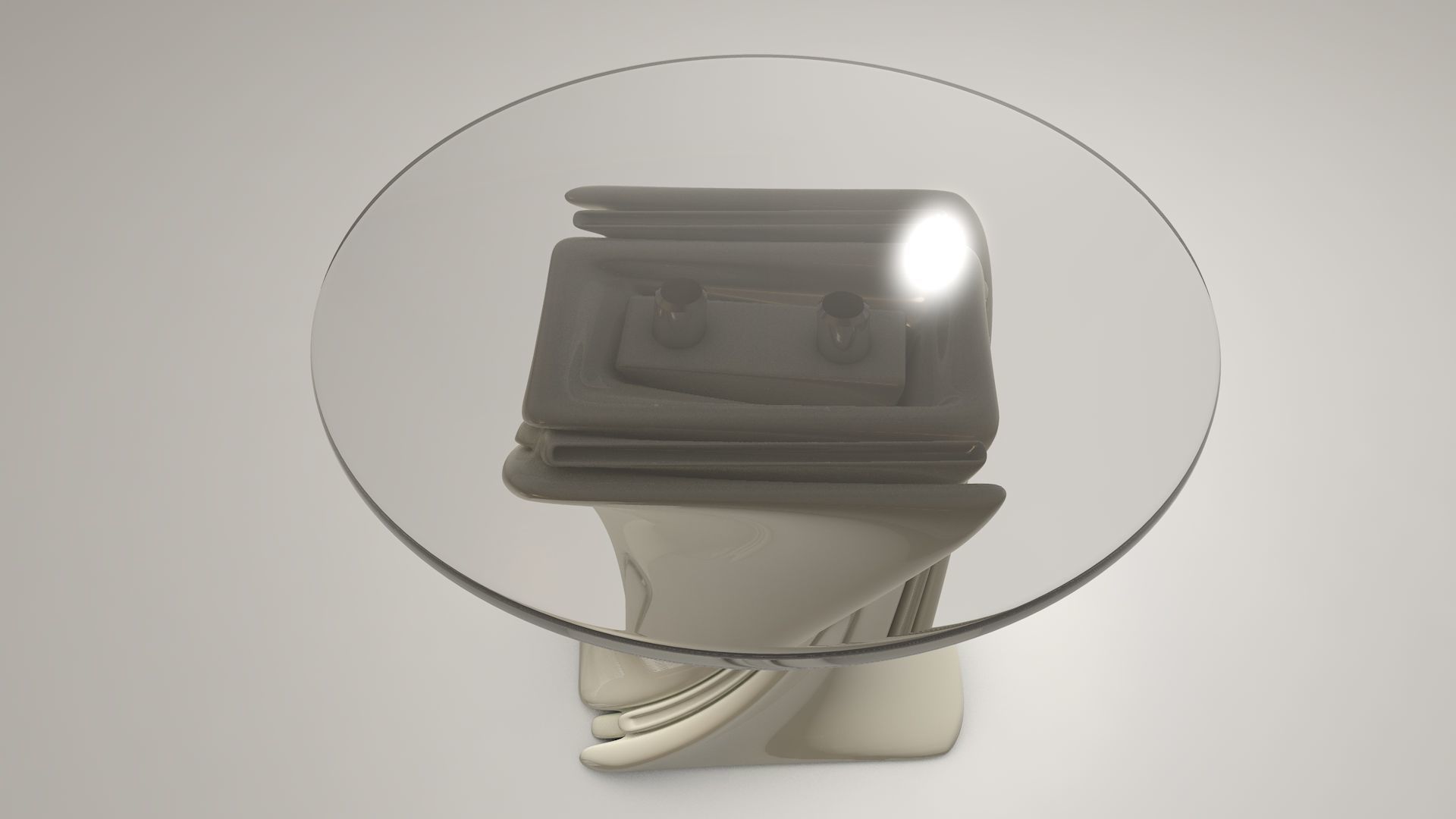 Futuristic Side Table 011 Free 3D model_2