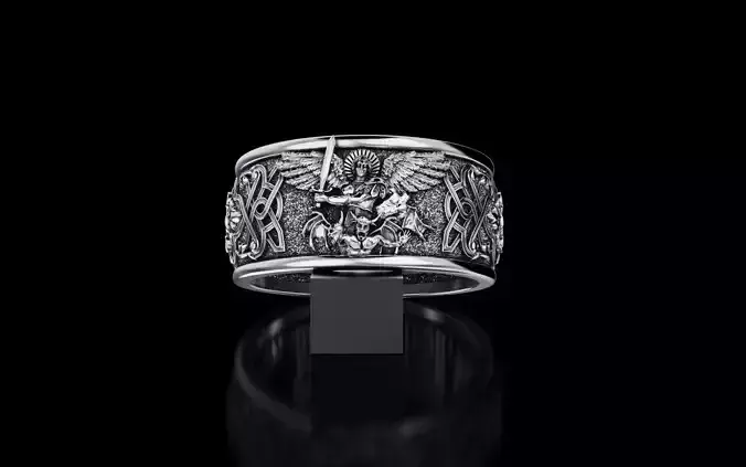 ring archangel orthodox saint michael