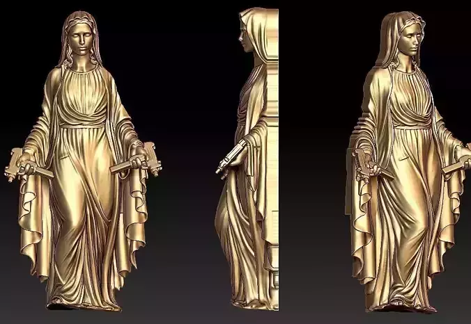 Mother Mary Love Necklace Design 3D print model