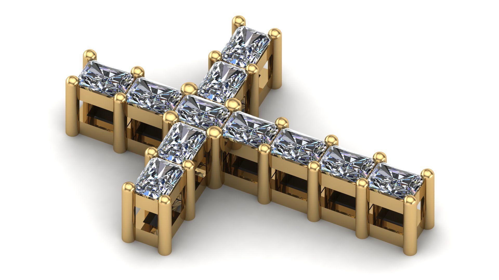 Cross Pendant 3D print model_1