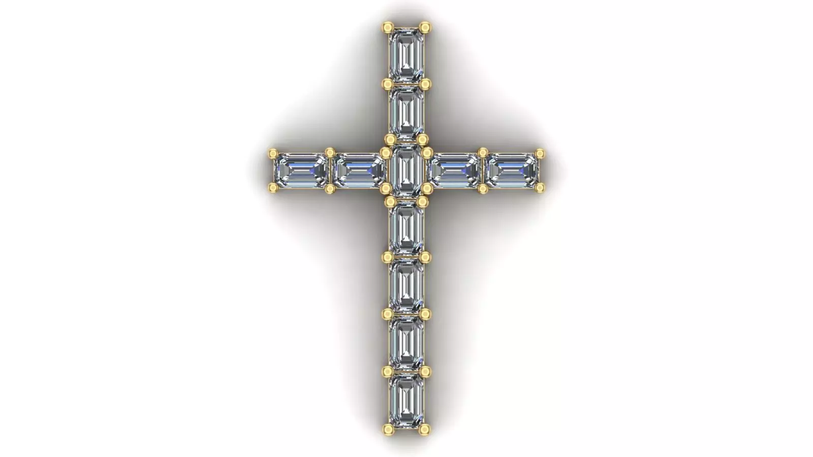Cross Pendant 3D print model_0