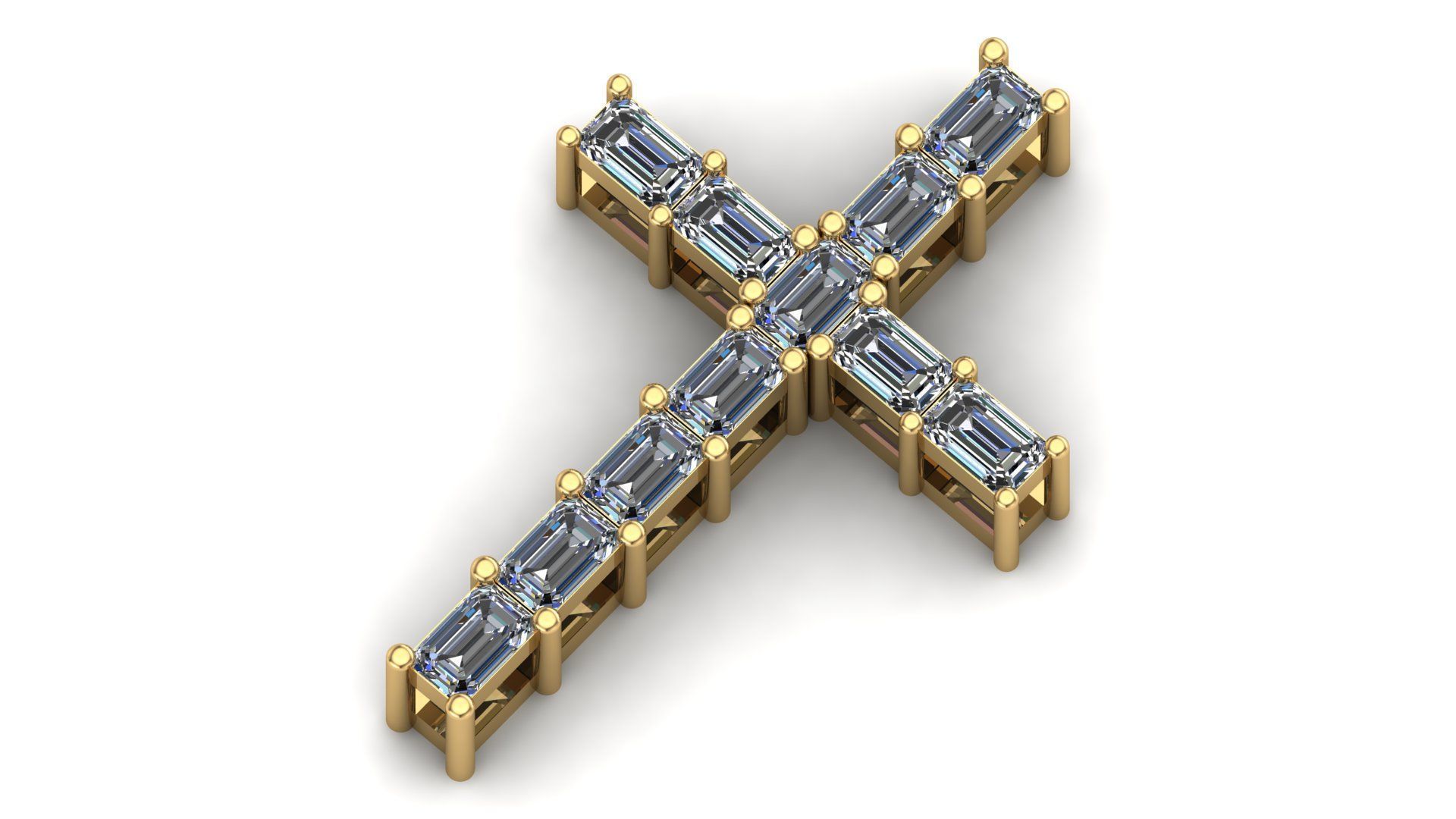 Cross Pendant 3D print model_1