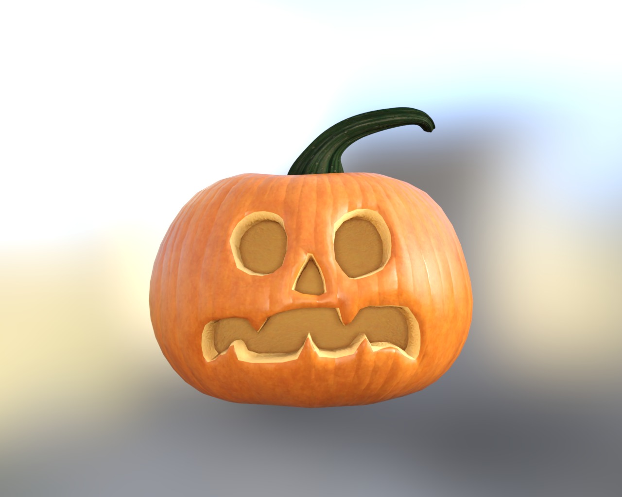 Halloween Pumpkin Pack Low-poly 3D model_4