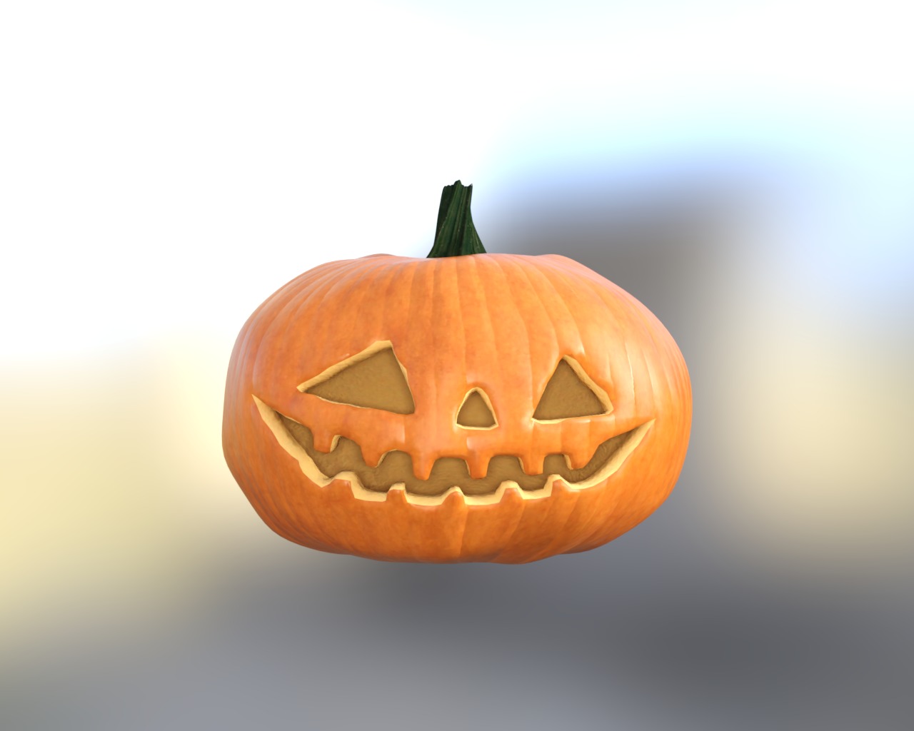Halloween Pumpkin Pack Low-poly 3D model_8