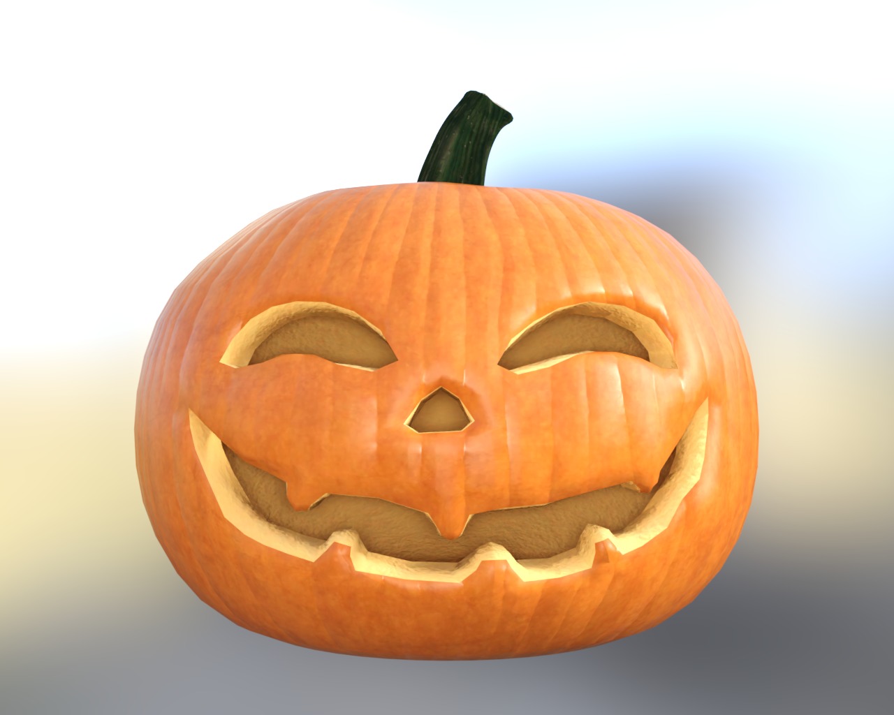 Halloween Pumpkin Pack Low-poly 3D model_9