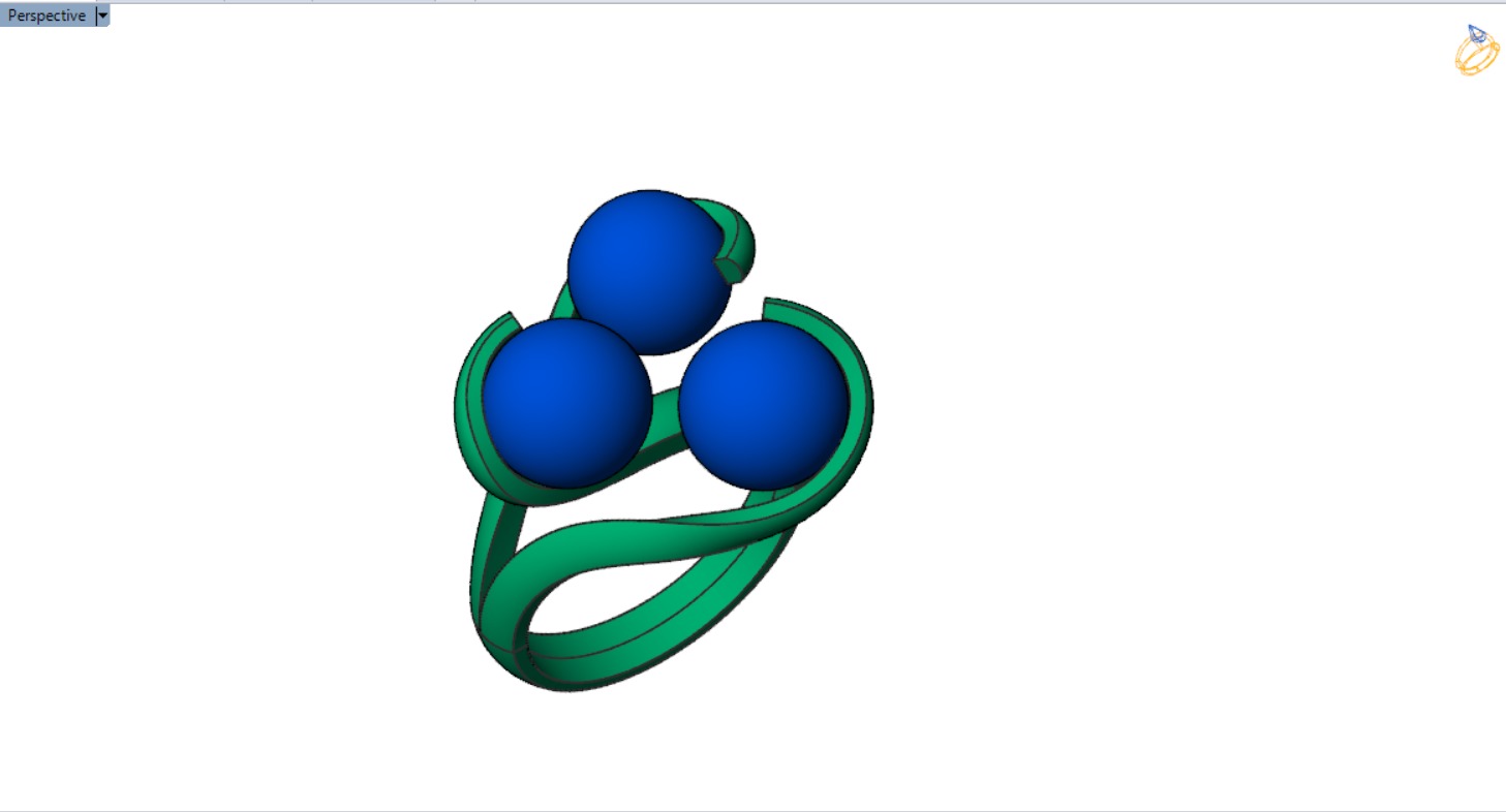 minimal woman pearl gold ring pr0014 3D print model_18