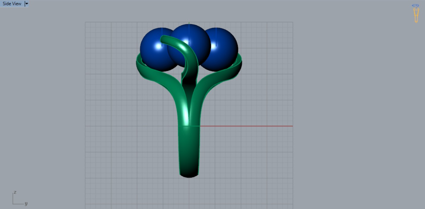 minimal woman pearl gold ring pr0014 3D print model_12