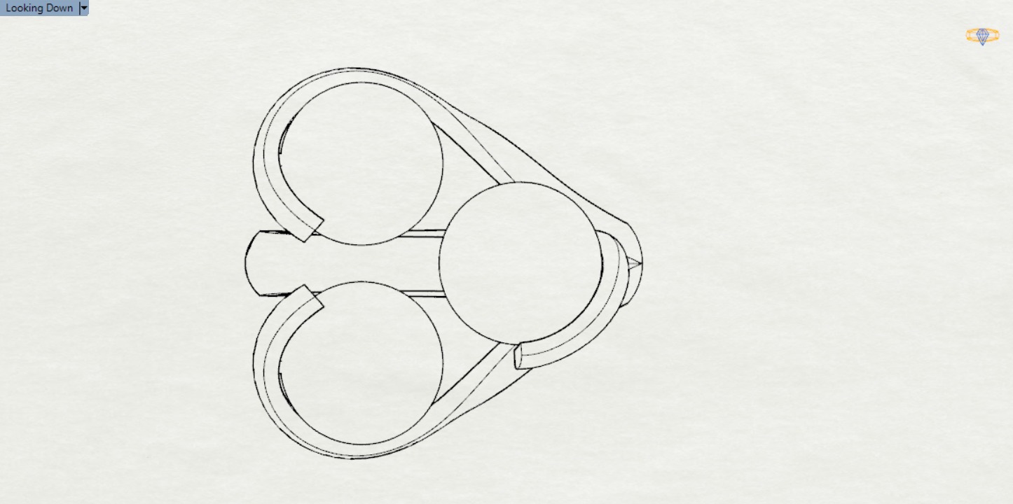 minimal woman pearl gold ring pr0014 3D print model_9