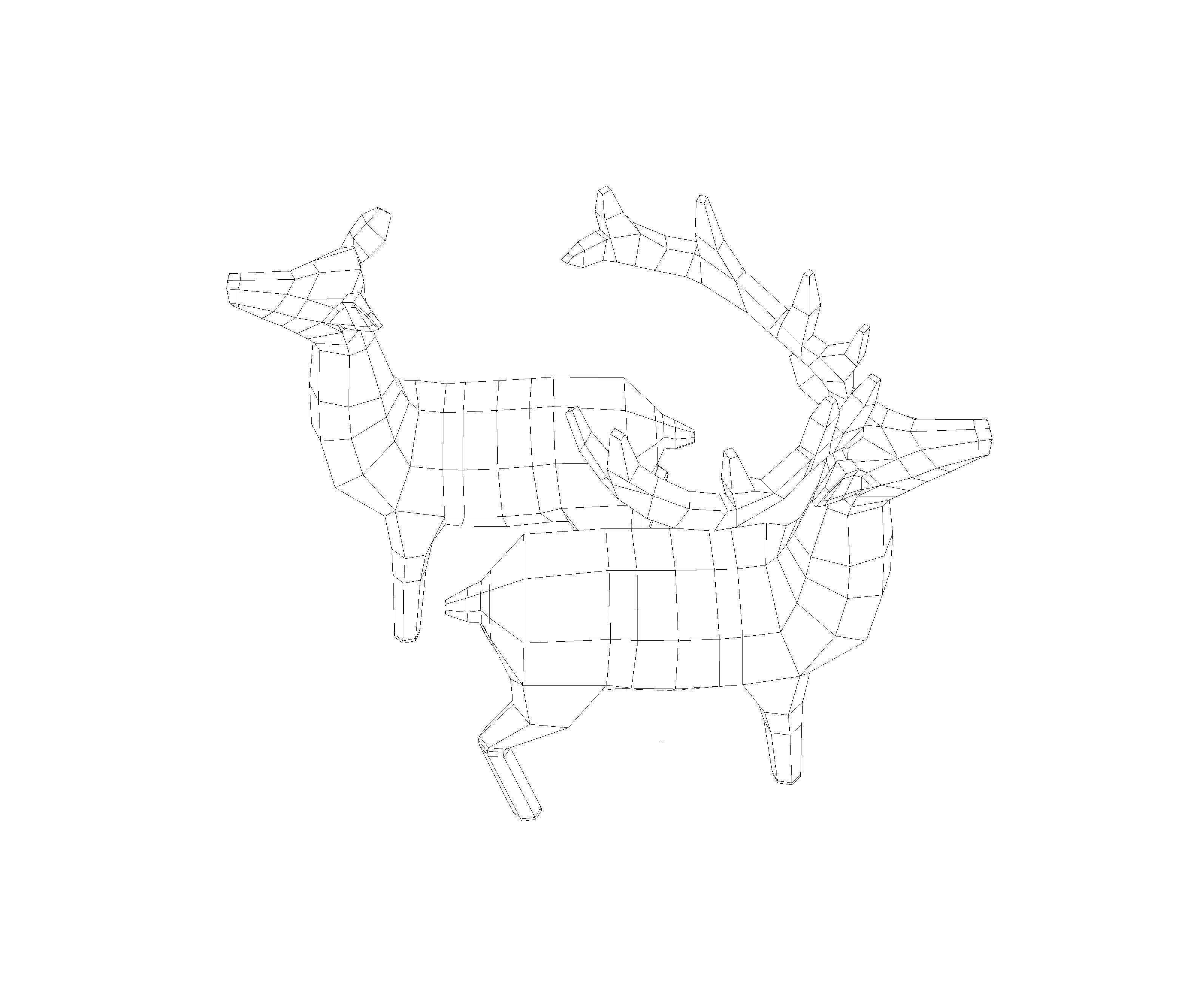 Copper Reindeer Decoration 3D model_9